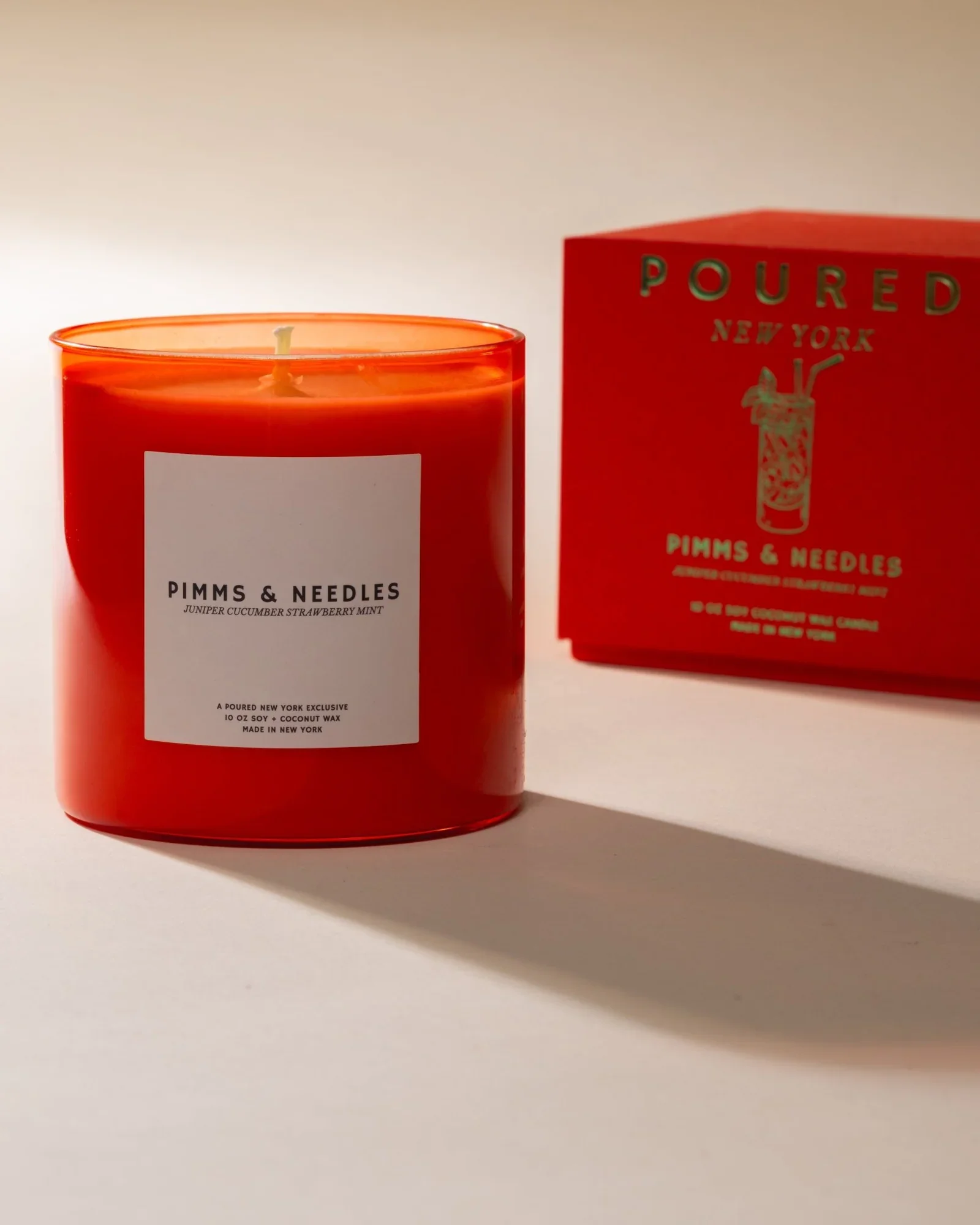 Poured New York Candle - Pimms & Needles
