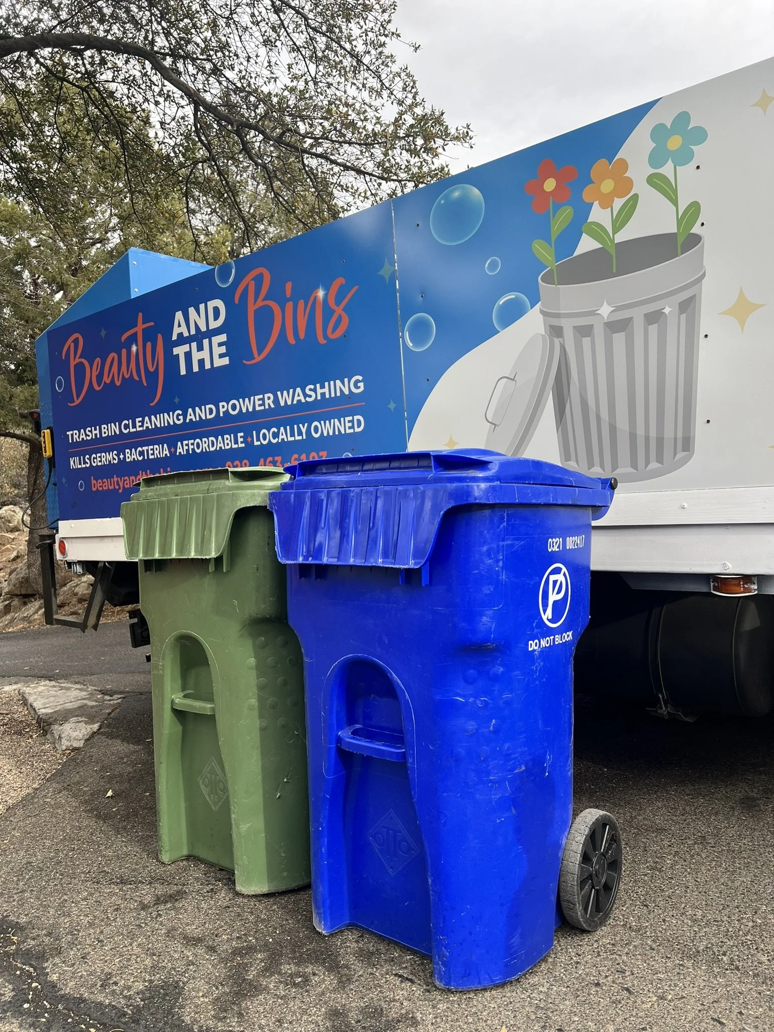 bin cleaner sanitizing cans
