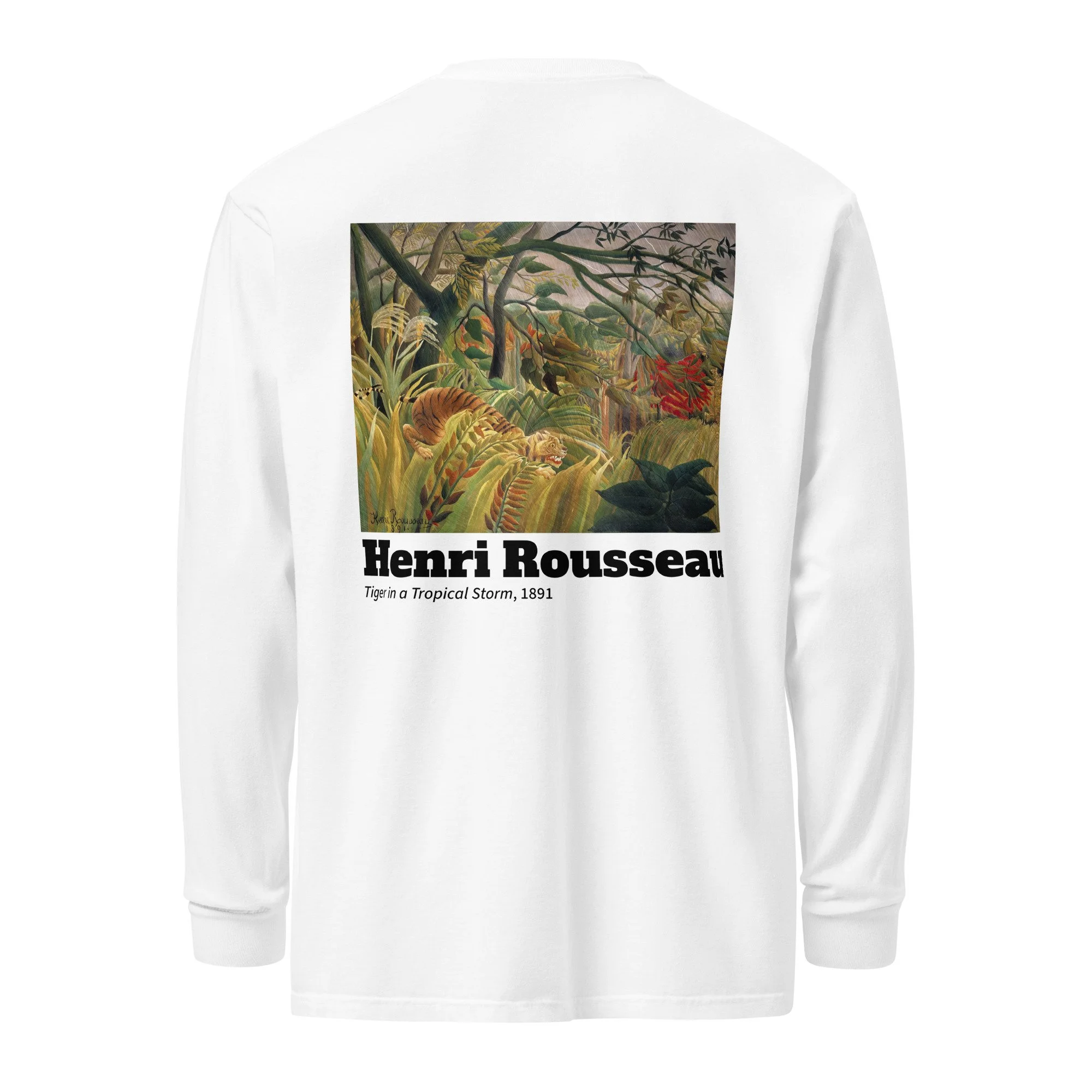 Henri Rousseau, Tiger in a Tropical Storm, L/S Tee