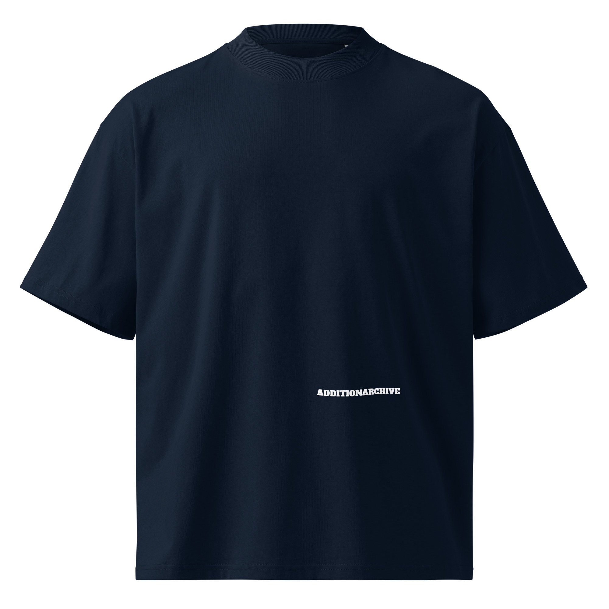 unisex-organic-oversized-high-neck-blaster-2.0-t-shirt-french-navy-front-6ab8317b6b514.jpg