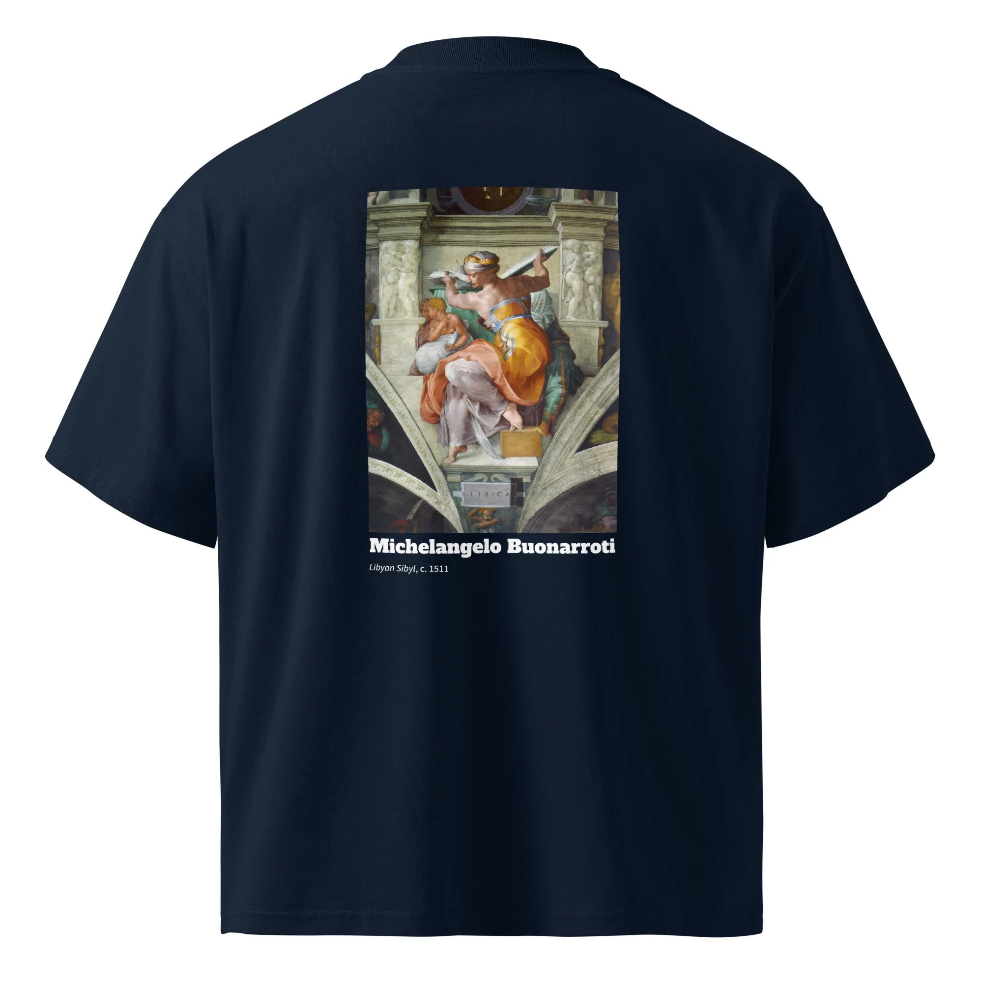 unisex-organic-oversized-high-neck-blaster-2.0-t-shirt-french-navy-back-6ab8317b6bfed.jpg
