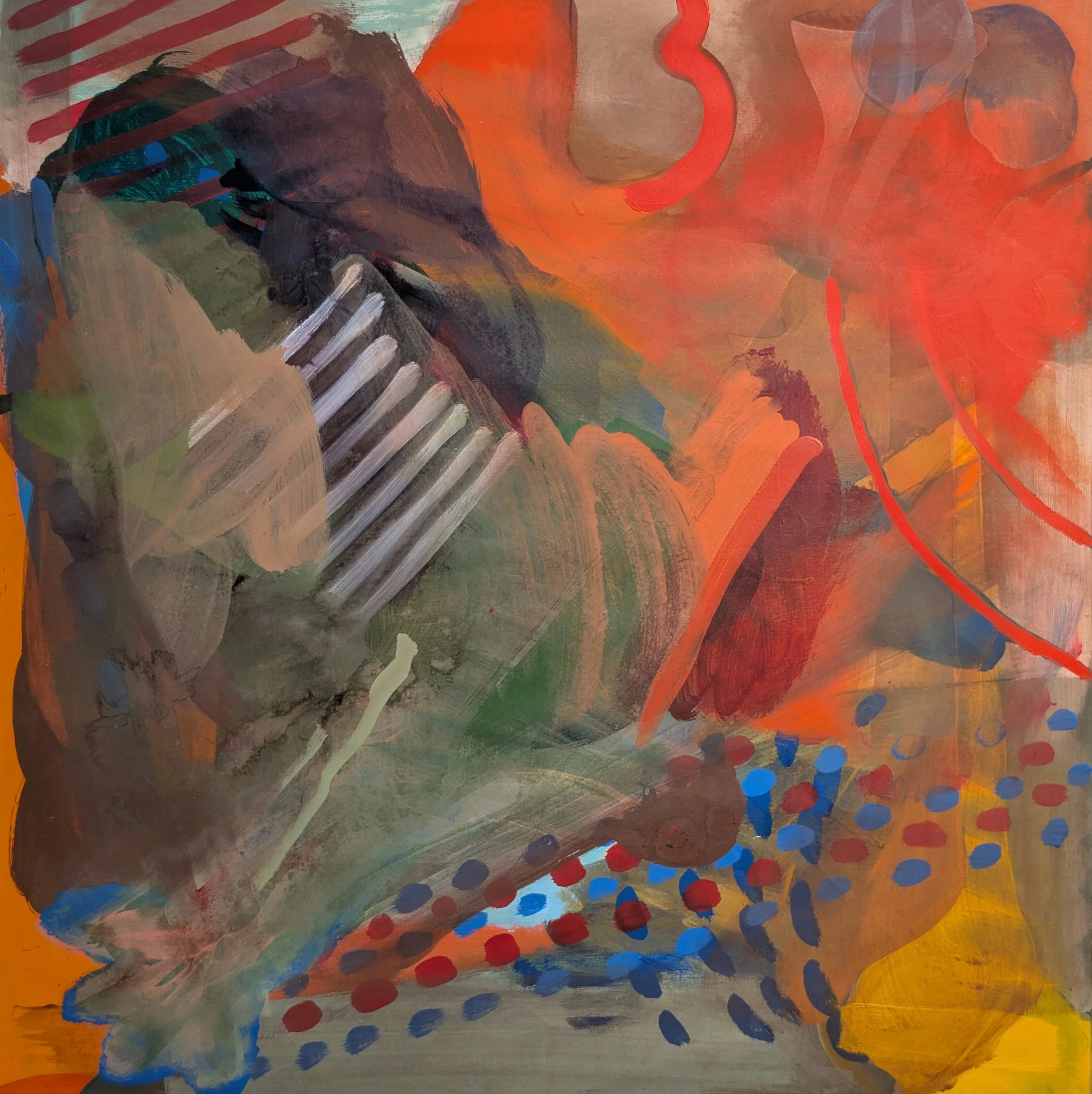 Geoff Rees (1930-2018), Untitled, 1989, Acrylic on canvas, Unframed: 51 × 50.5 in