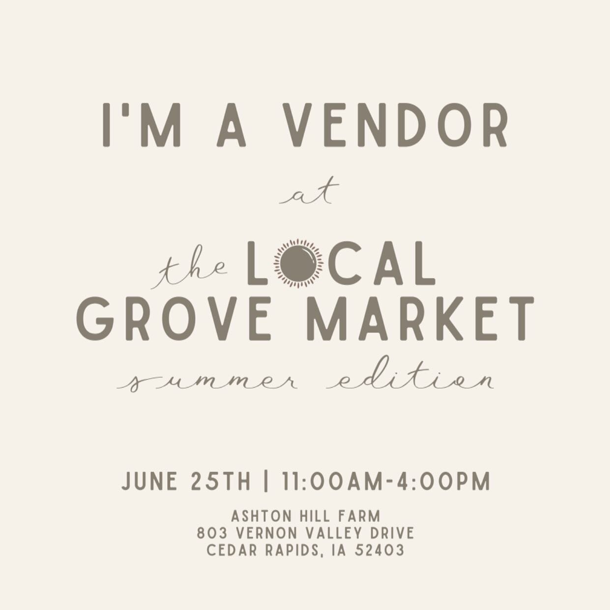 So excited to announce I will be at @thelocalgrovemarket in June!! 

I have some new original pieces of art you won&rsquo;t want to miss along with the best of the best makers in the area!! One day only, mark your calendar!!! 

#thelocalgrovemarket #