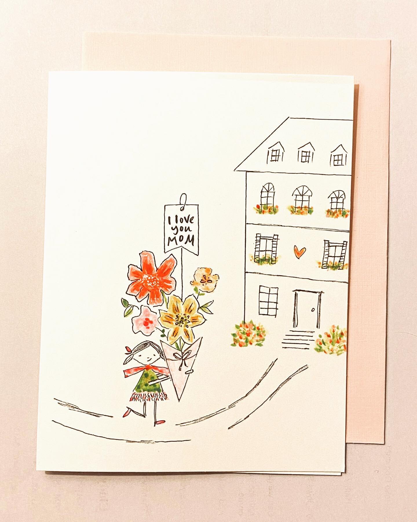 Skipping by with a Mother&rsquo;s Day card illustration! Hope your week is going well 🌸