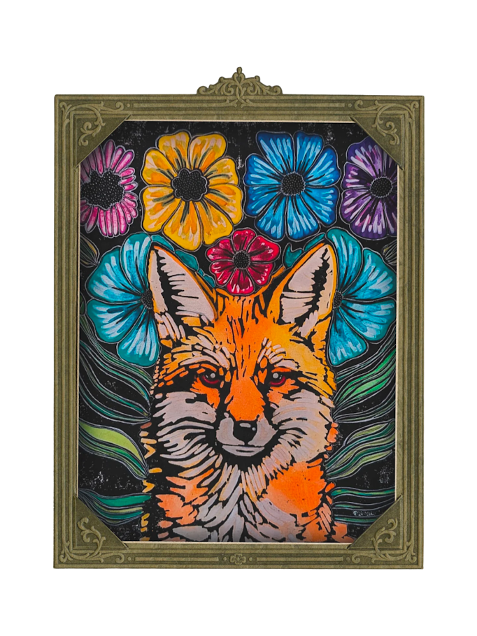 FOX, 2025 | woodblock print on paper