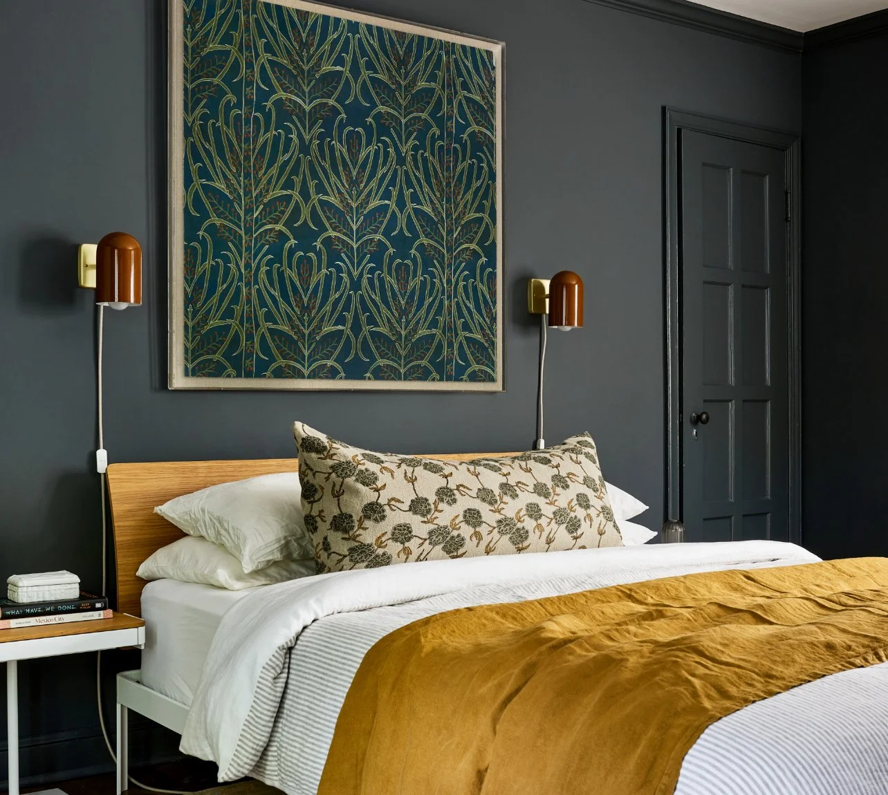 Midnight Hues: Embracing the Dark Side of Bedroom Elegance with Trendy Wall Coverings