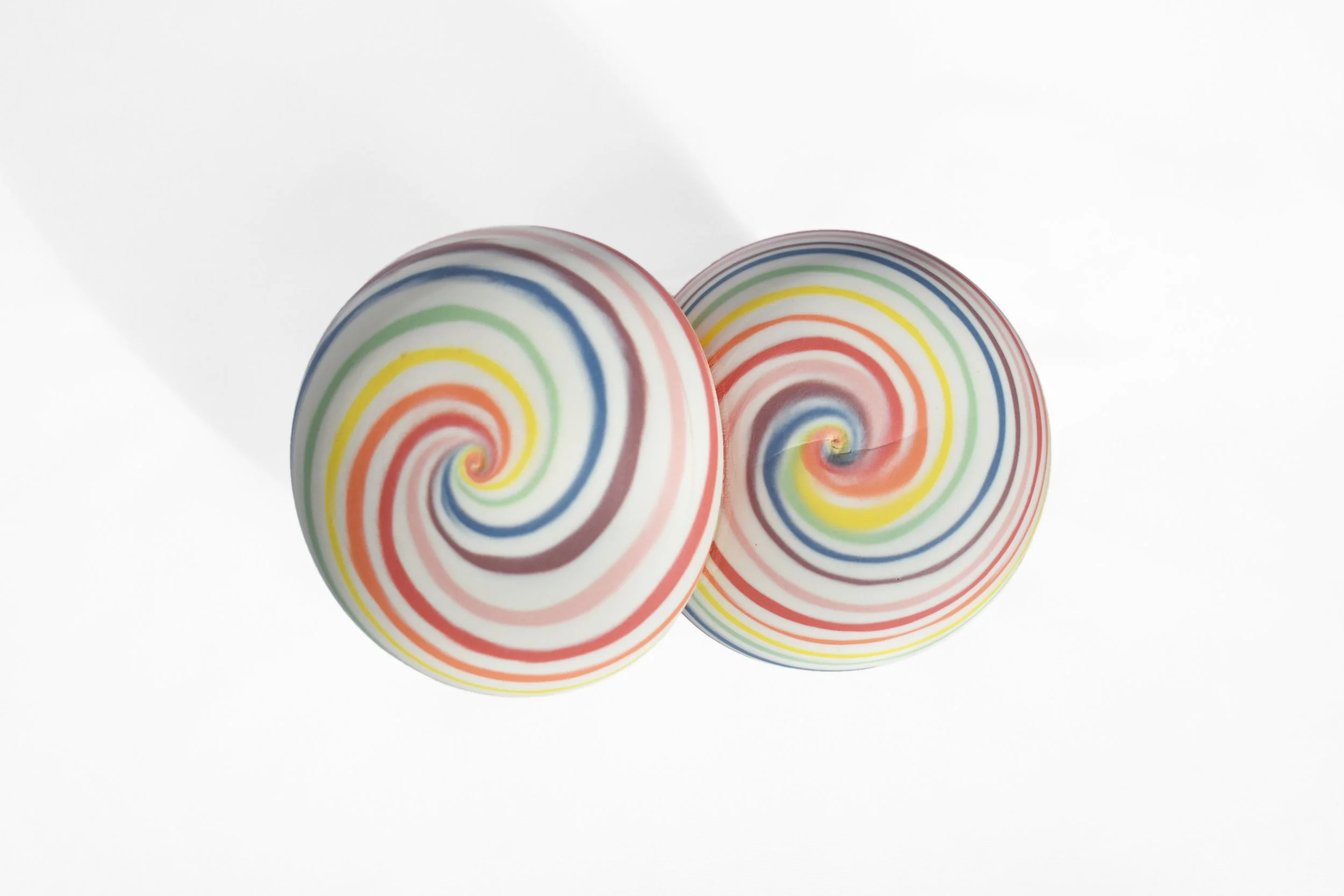 Jawbreaker, 2024, unglazed, part stained, throw porcelain 
