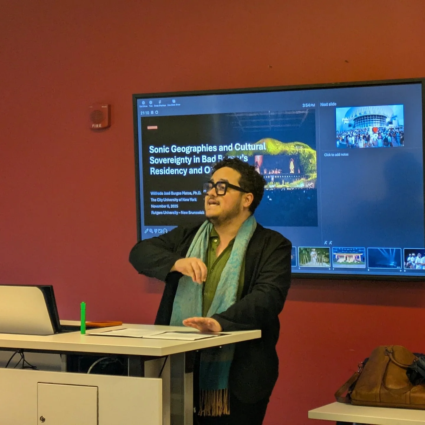 Such a treat my visit to Rutgers&ndash;New Brunswick for &ldquo;Sonic Geographies and Cultural Sovereignty in Bad Bunny&rsquo;s Residency and Other Things.&rdquo; Thanks to D&aacute;maris Otero for the invitation. We talked about Bad Bunny, perreo, s