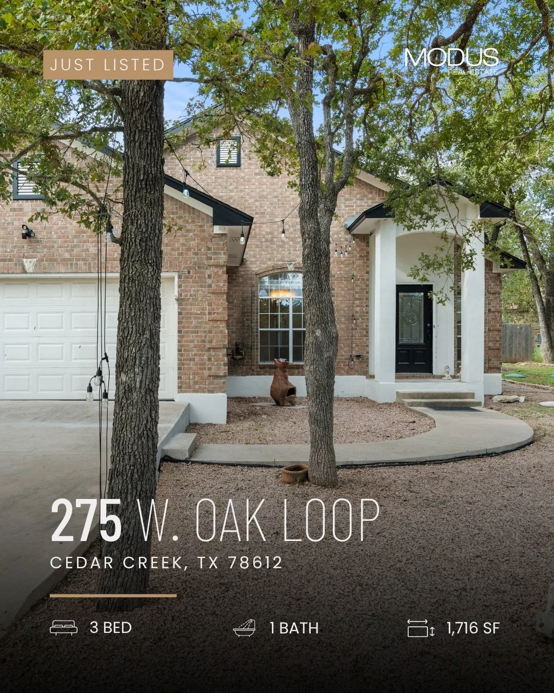 Just listed in Cedar Creek

A full acre. Mature trees. A workshop and a greenhouse. And still just 16 miles to downtown Austin or the airport.

NO HOA

$415,000

#lizwarrenaustin #listedbyliz #modusatx #austintx

@modusatx