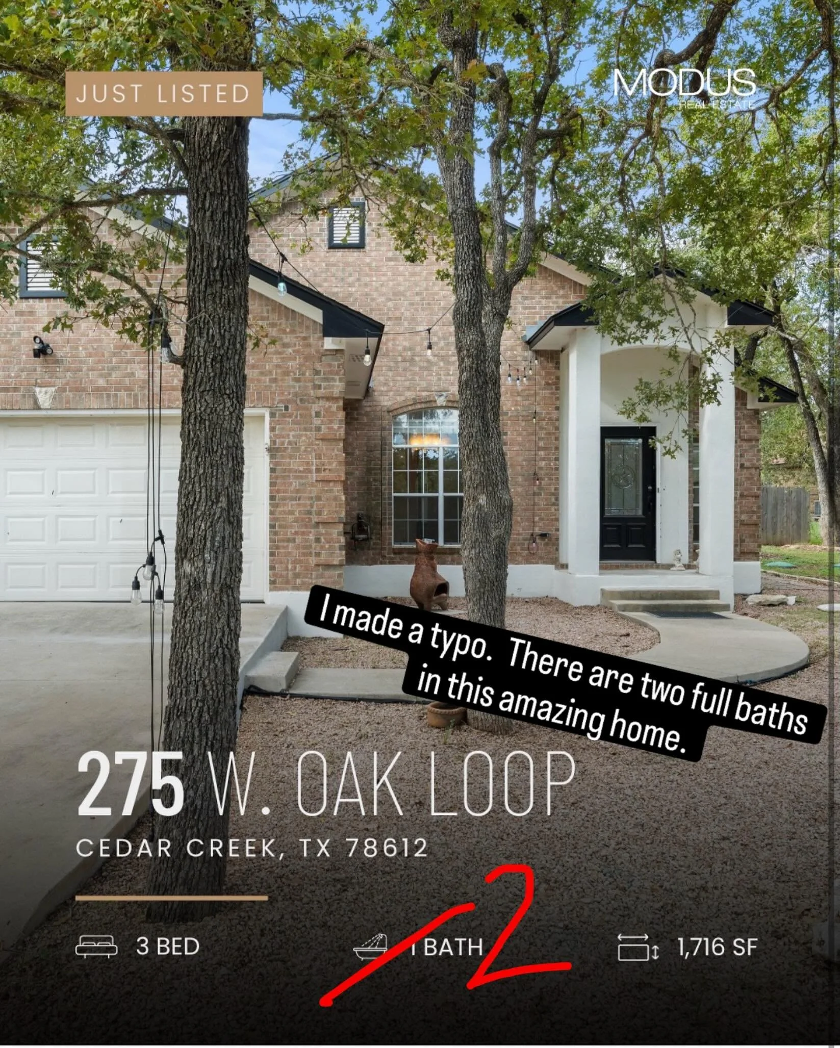 May I have your attention please: two people can poop simultaneously yet privately in this home because there are two bathrooms, not one.