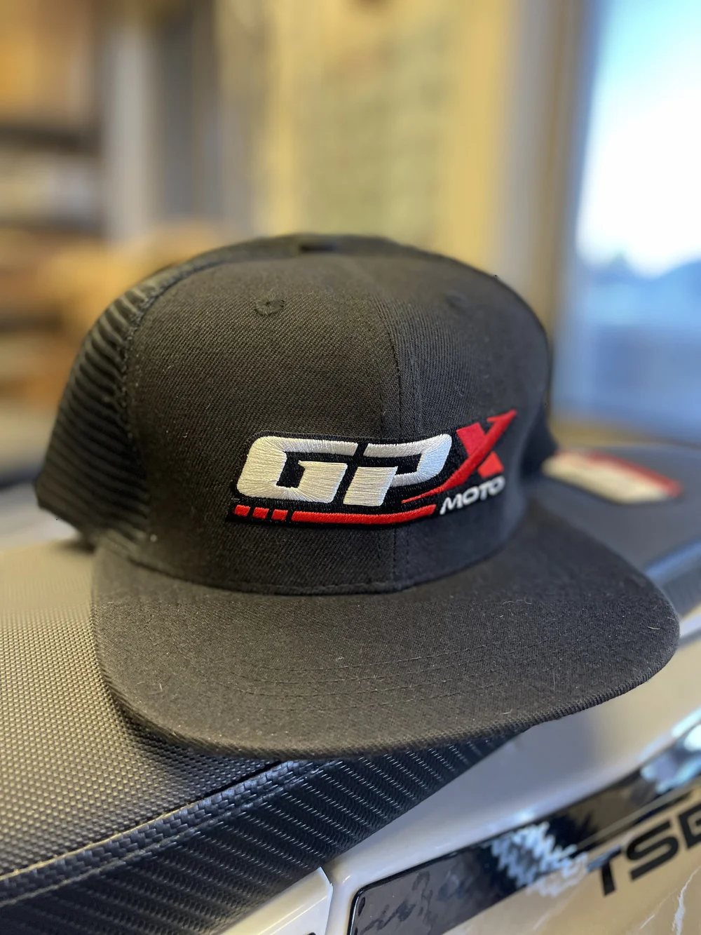 FLAT BILL MESH BACK HAT — GPX Moto USA