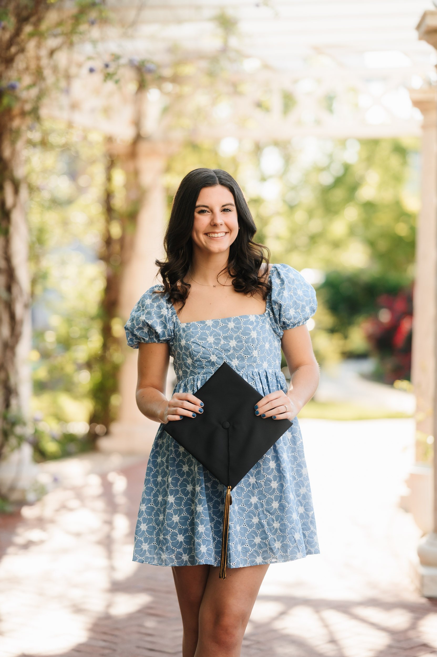 Senior girl posing outdoors during Brentwood Tennessee senior session
