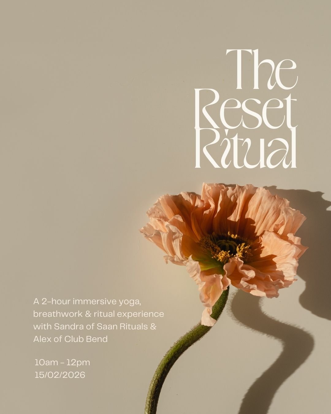 The Reset Ritual with Sandra from Saan Rituals & Alex from Club Bend!
