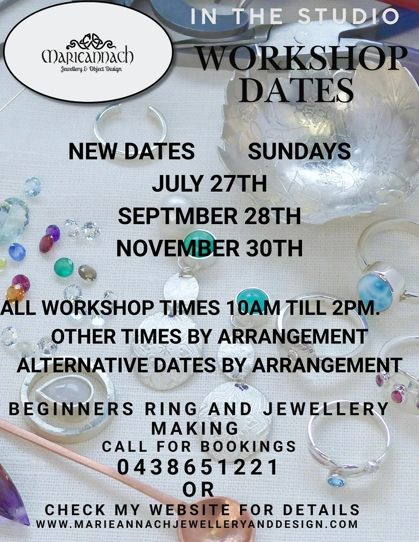 Hi. I have added some new Sunday workshop dates  to my website. Check them out. 💜K. #Jewellerylearning #jewelleryworkshops #Jewelleryclasses #gladstonesouthaustralia #southernflindersranges #ladyjeweller #ladysmithing #localjewelleyworkshop #ringmak