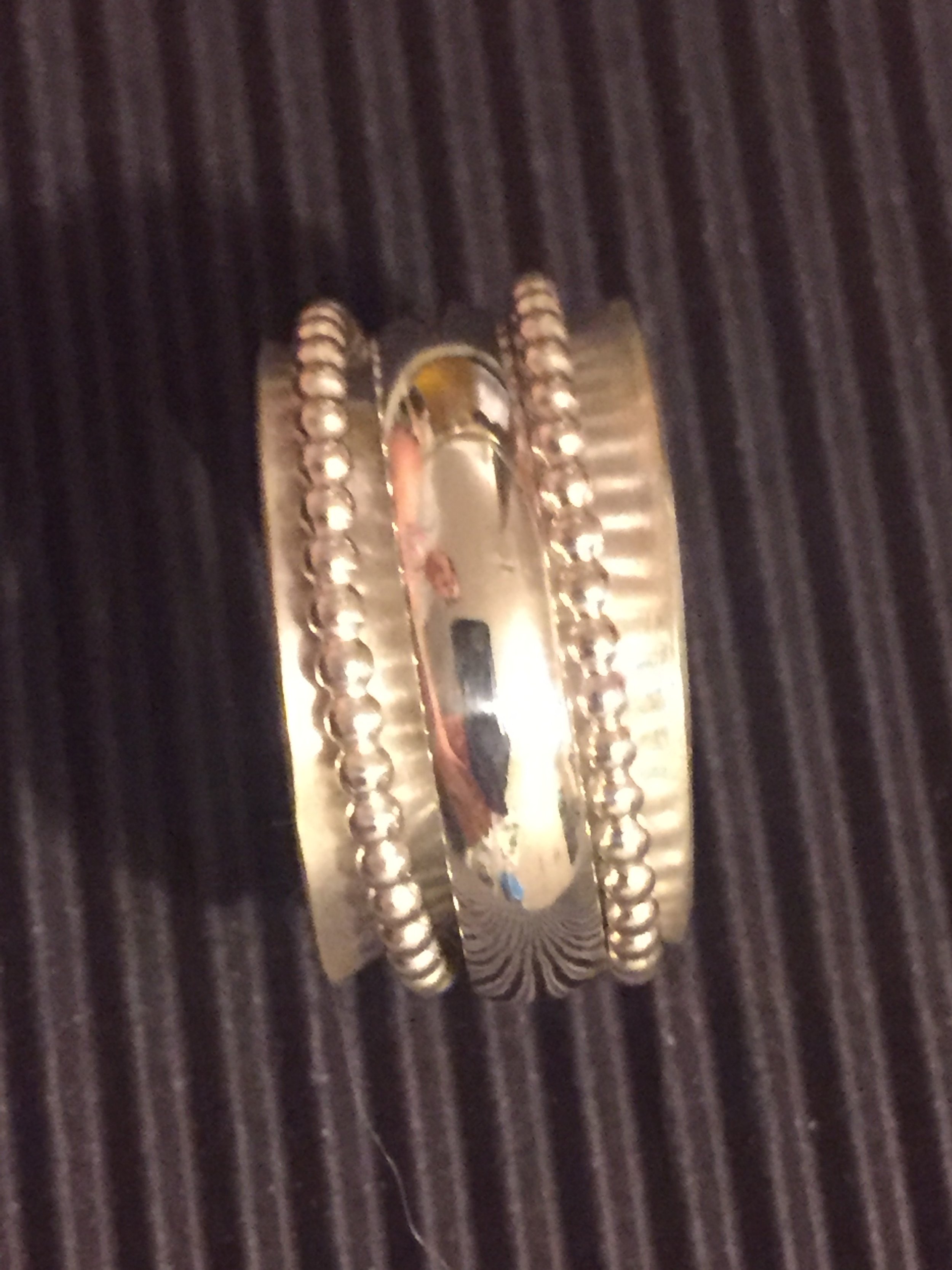 Custom made spinner ring. Sterling silver