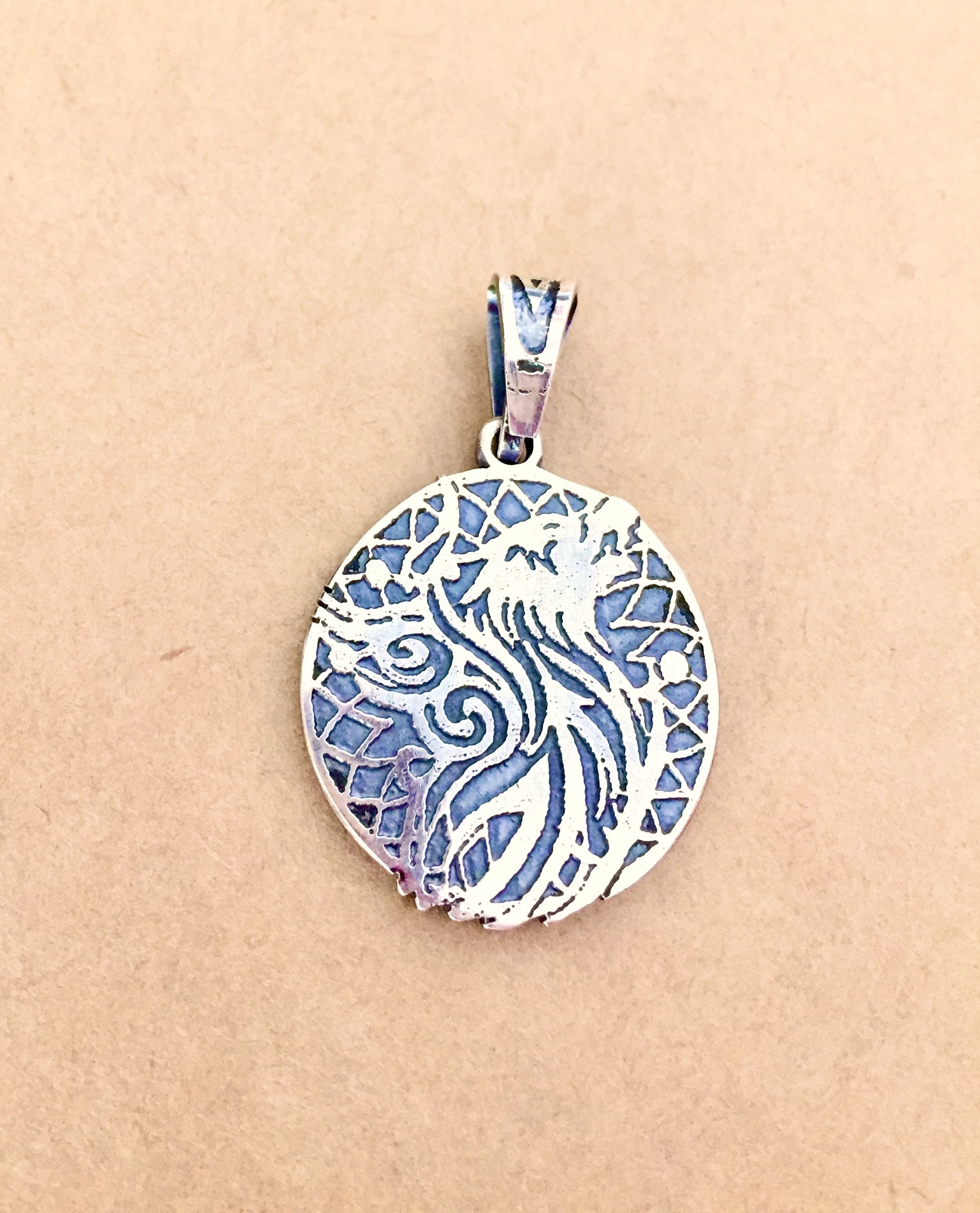 Lion design Serling silver pendant. Custom made