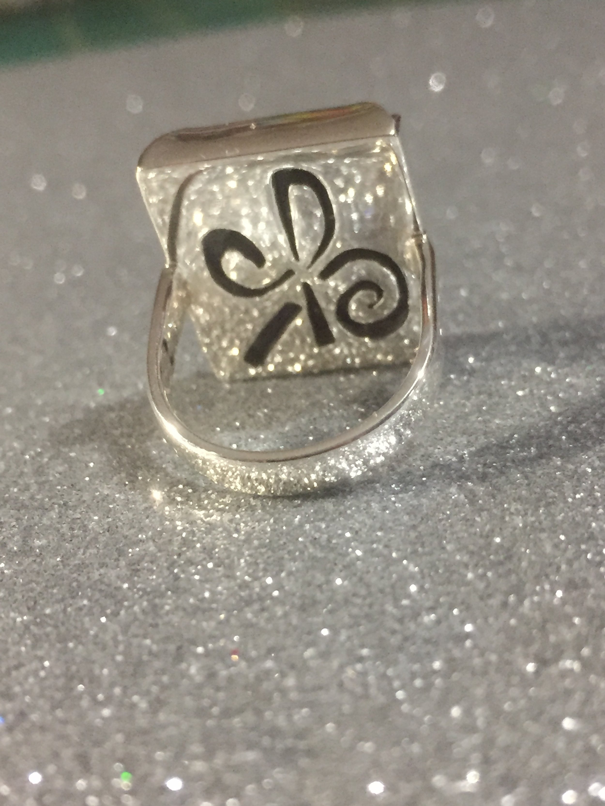 Murano glass ring. Custom made. Back view
