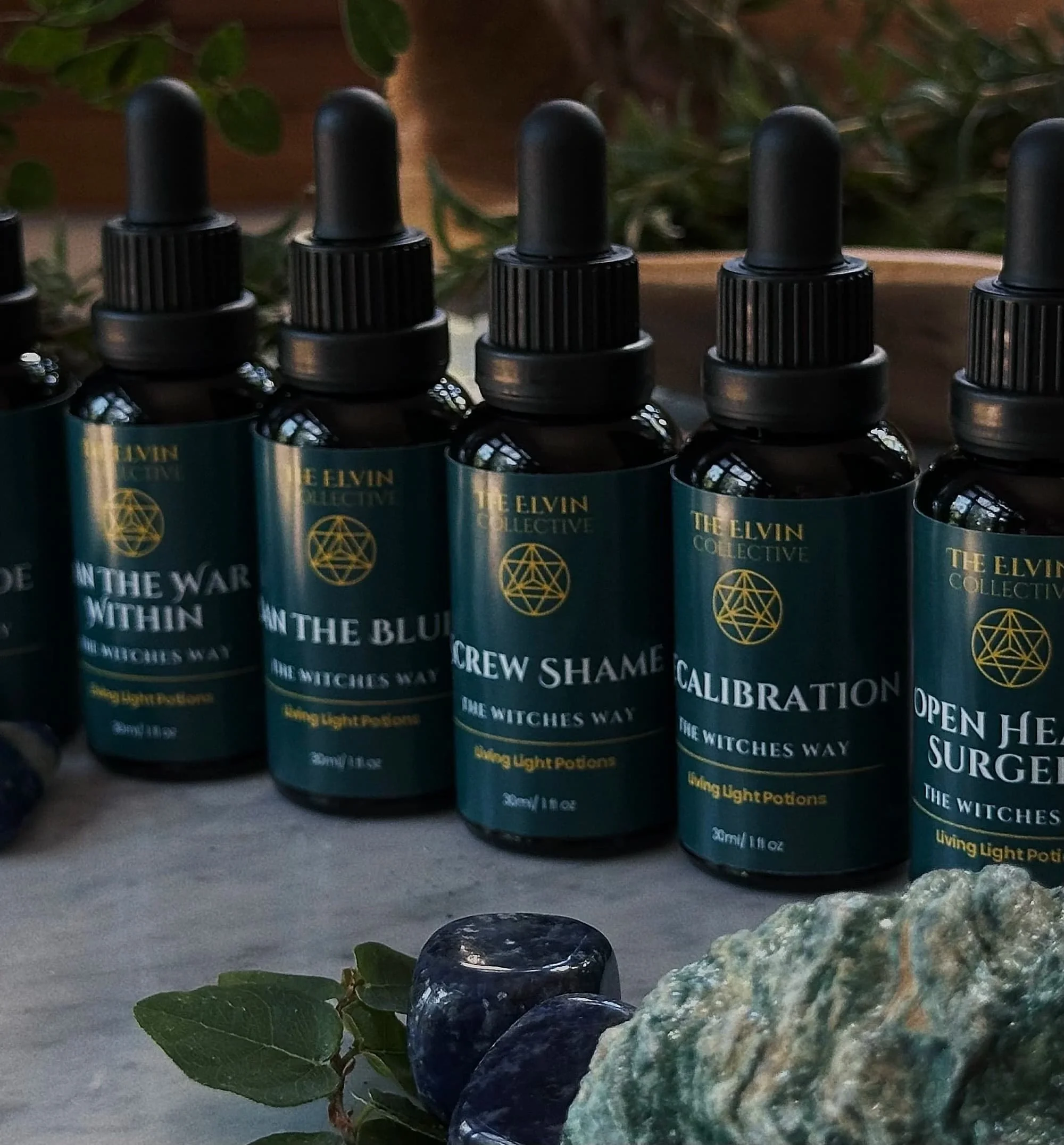 A selection of The Witches Way Remedies