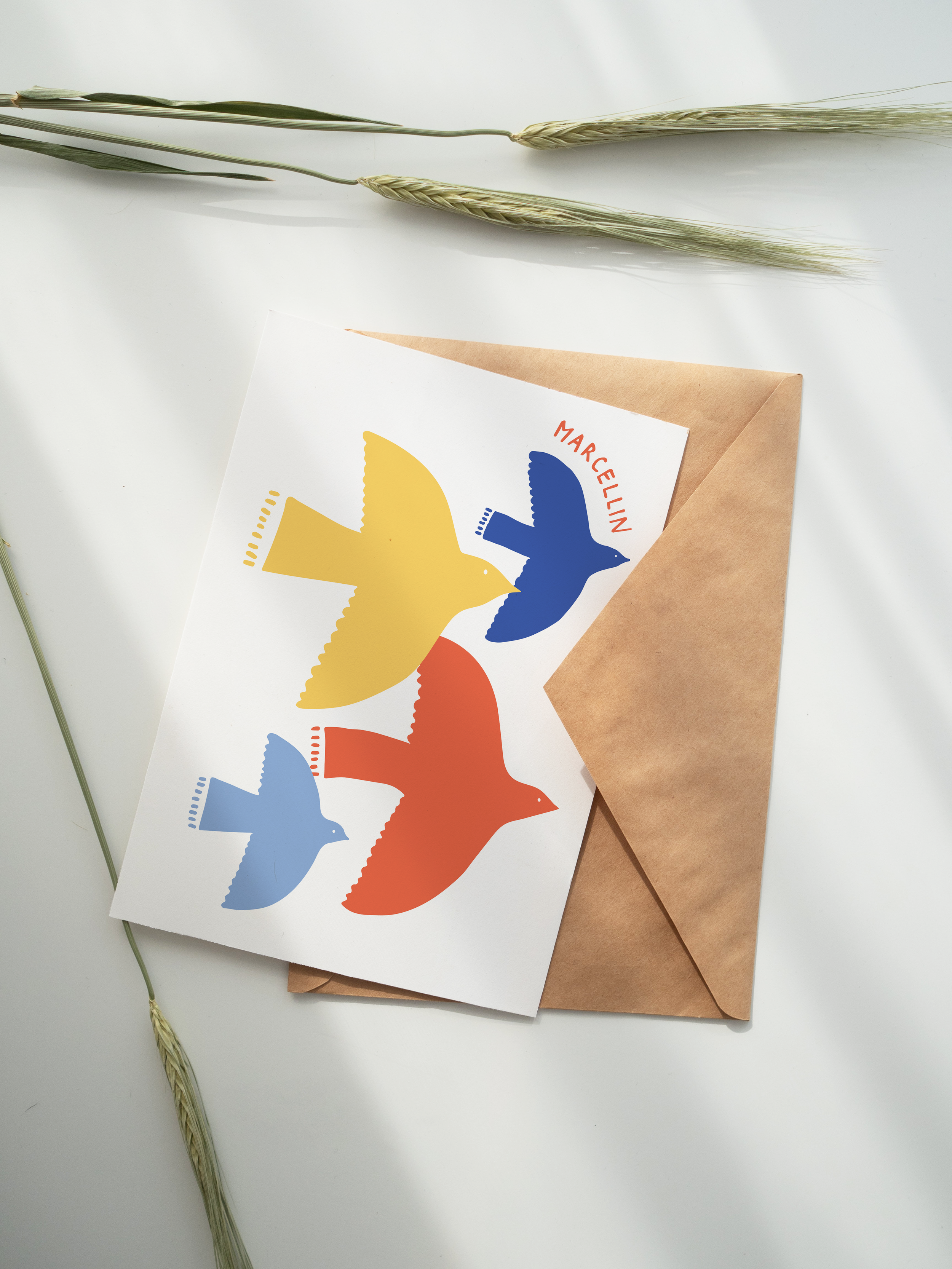 Faire-part de naissance graphique et coloré