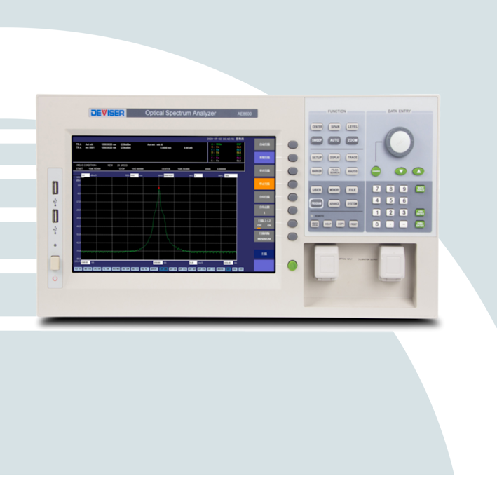 AE8600D is a high-precision diffraction-grating optical spectrum analyzer covering the 600nm to 1700nm wavelength range