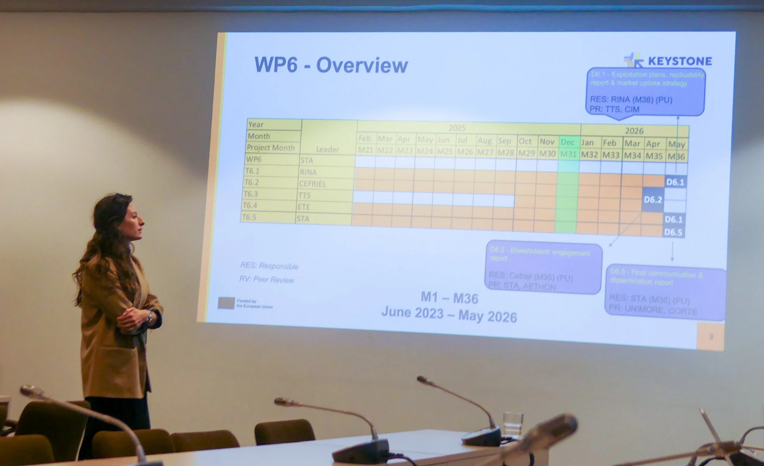 Eftychia Koliou presenting the next steps for WP6.