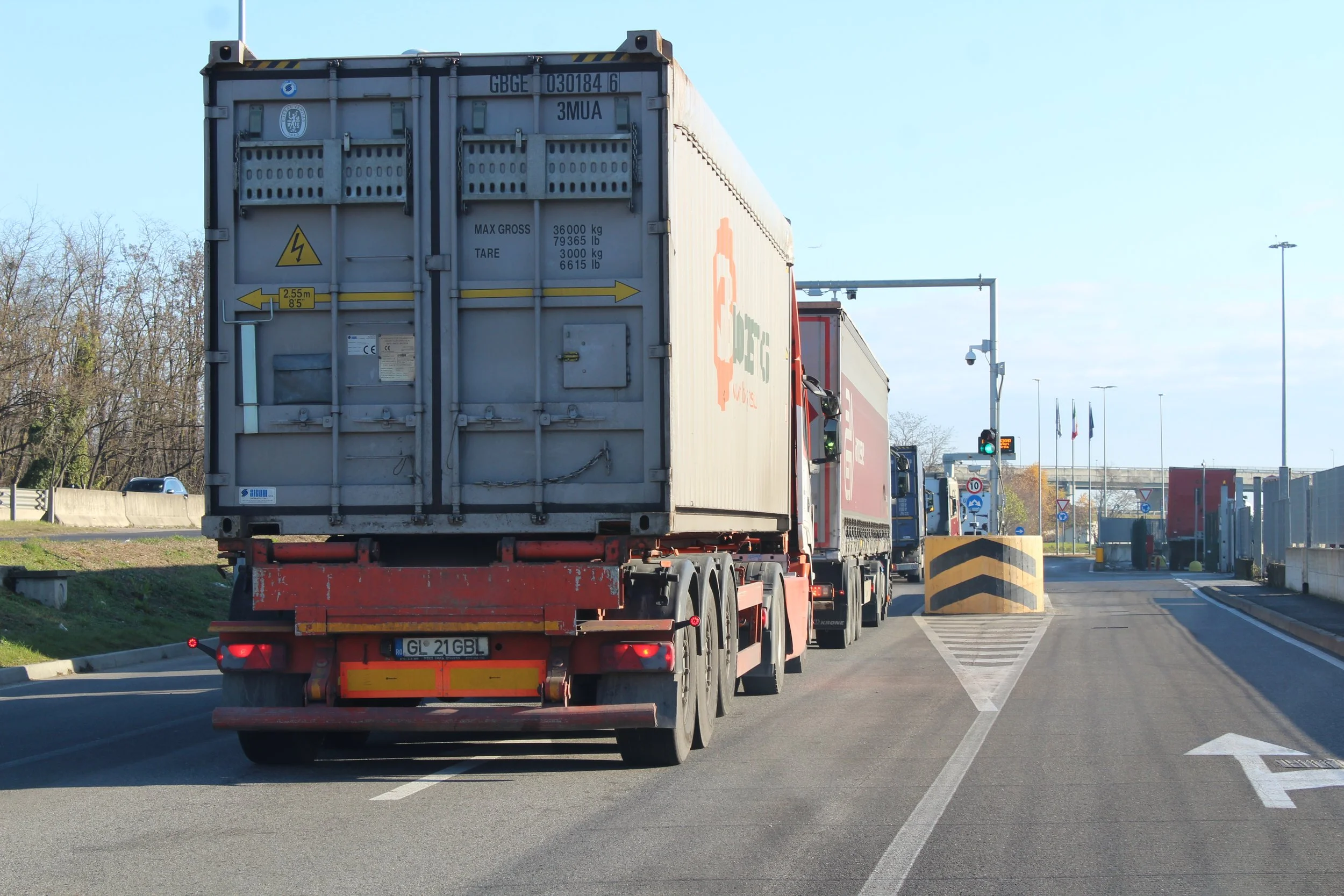 Intermodal truck operations at CIM Novara