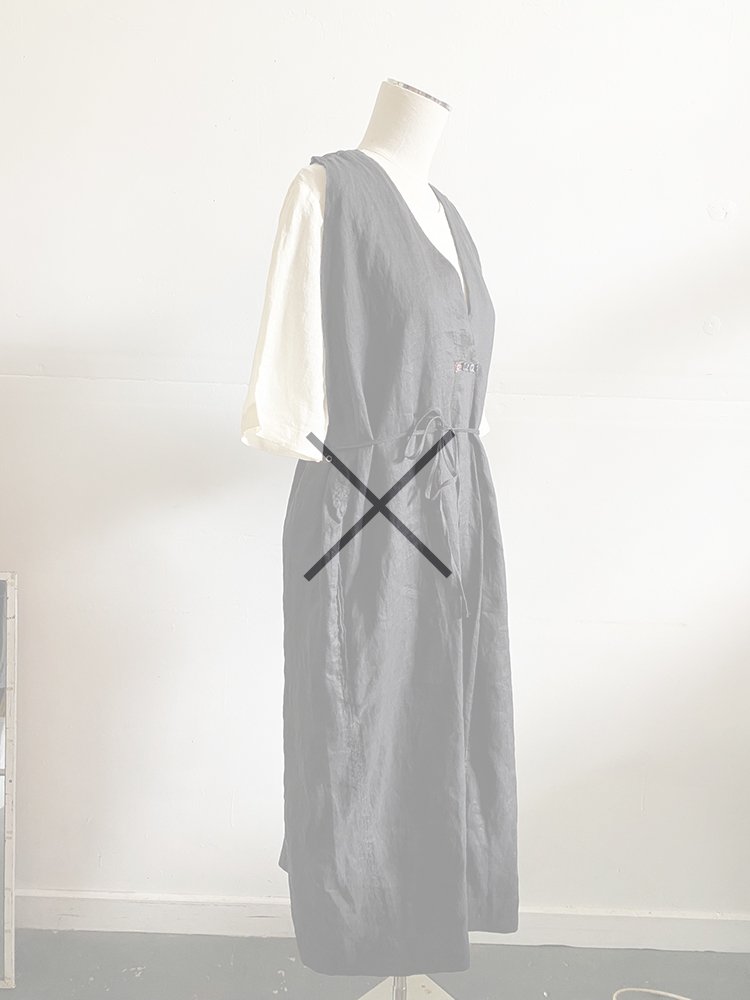 Reworked linen pinafore - SOLD