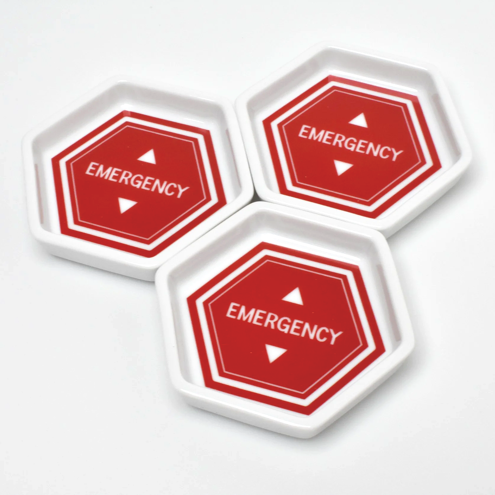 Evangelion Soy Sauce Dish Set – Emergency Design (Set of 3)