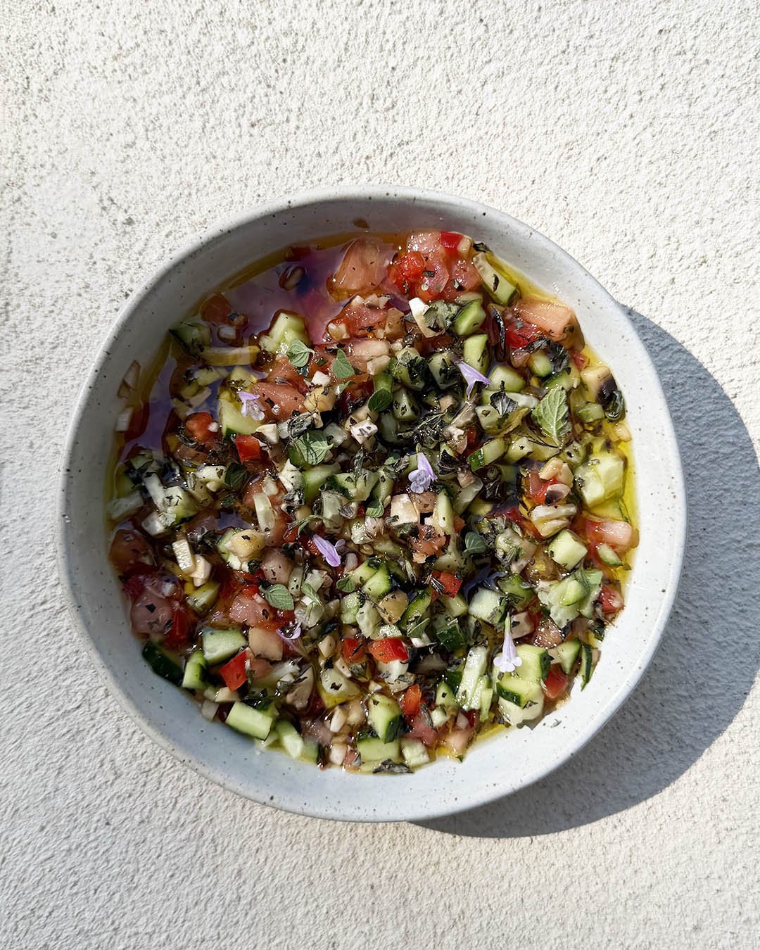 Aperitivo de AOVE eco y verduras para untar