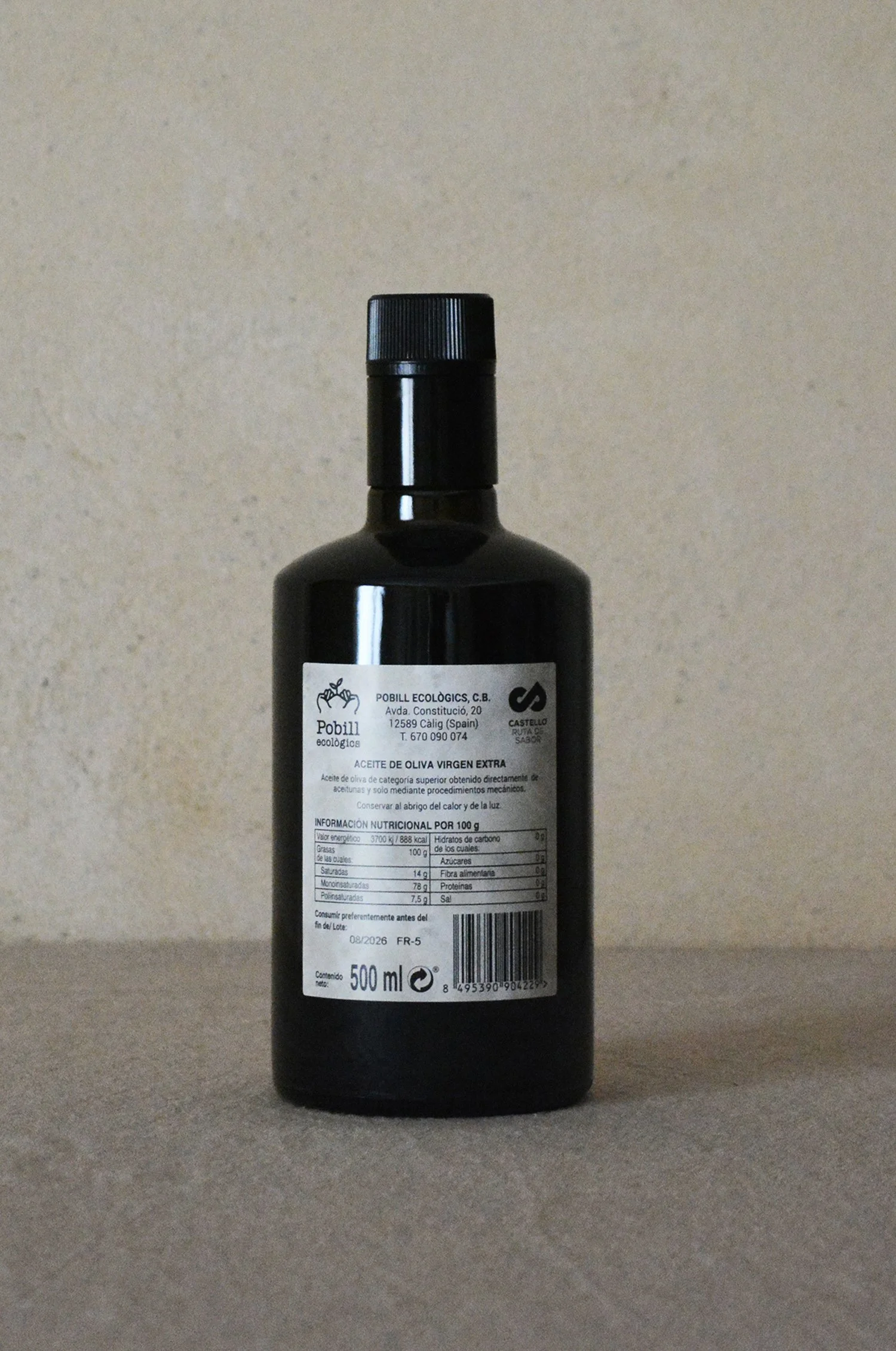 Farga Pobill Ecológics Aove Ecológico Monovarietal Farga