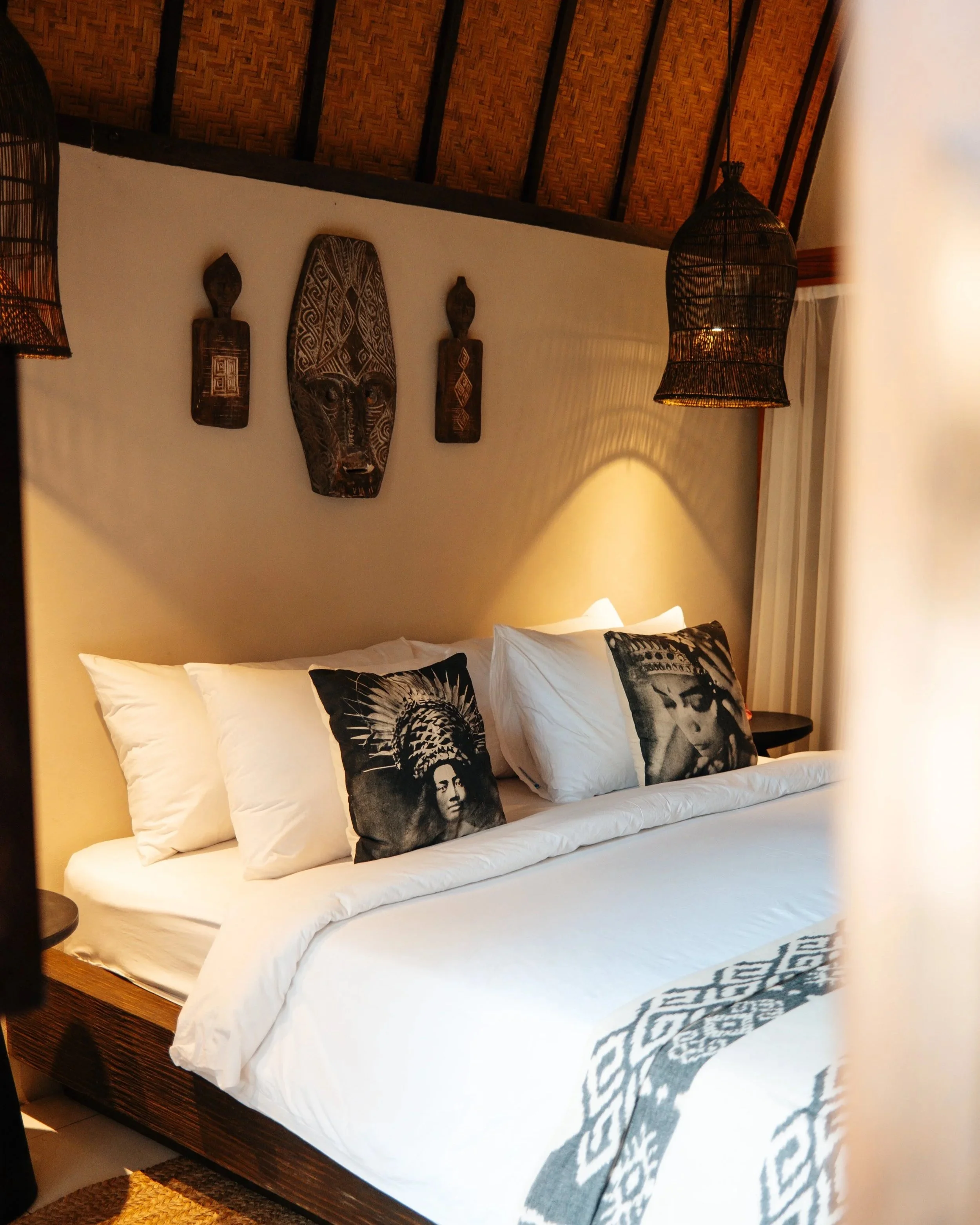 boutique hotel room in Gili Air with tropical design