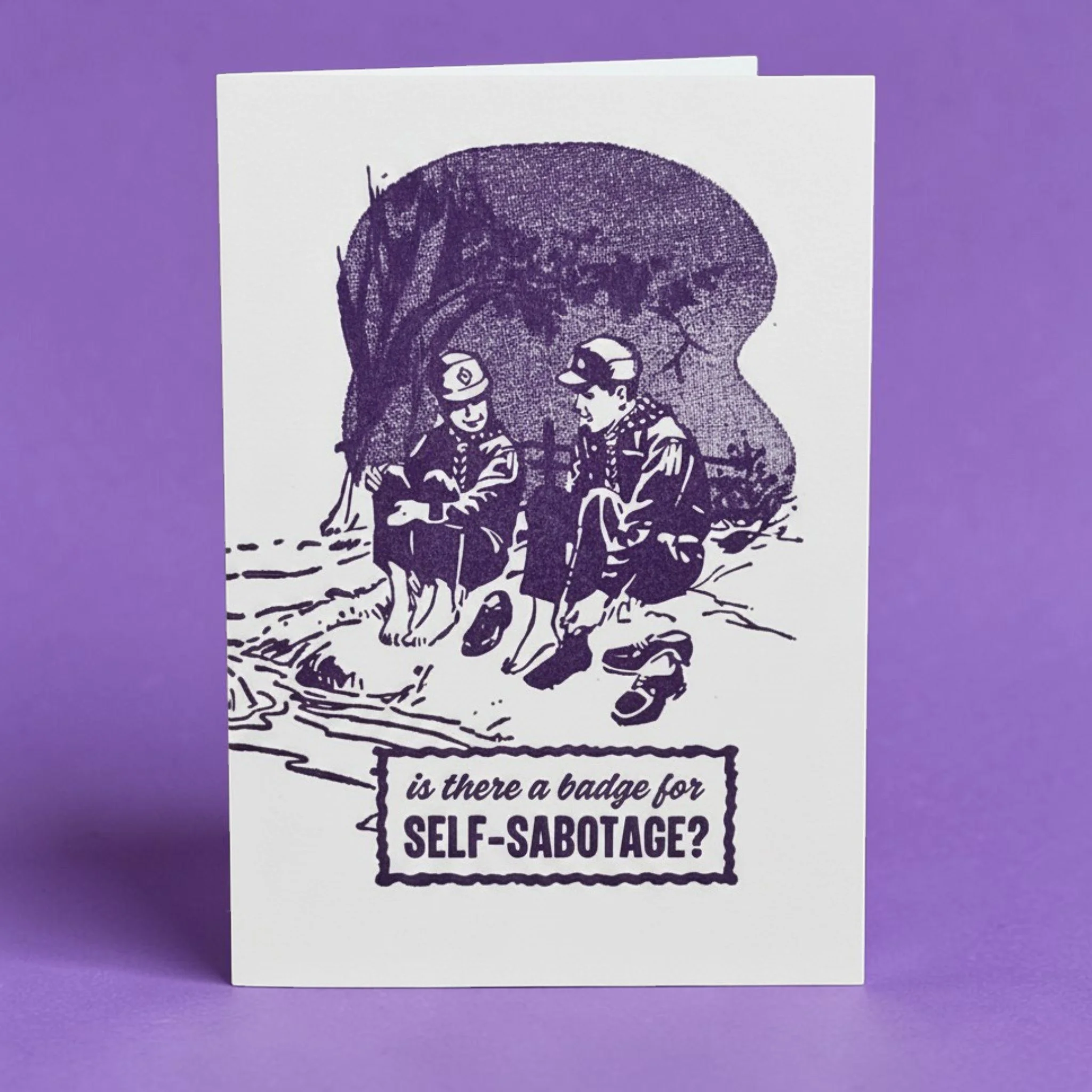 Self-Sabotage Greeting Card