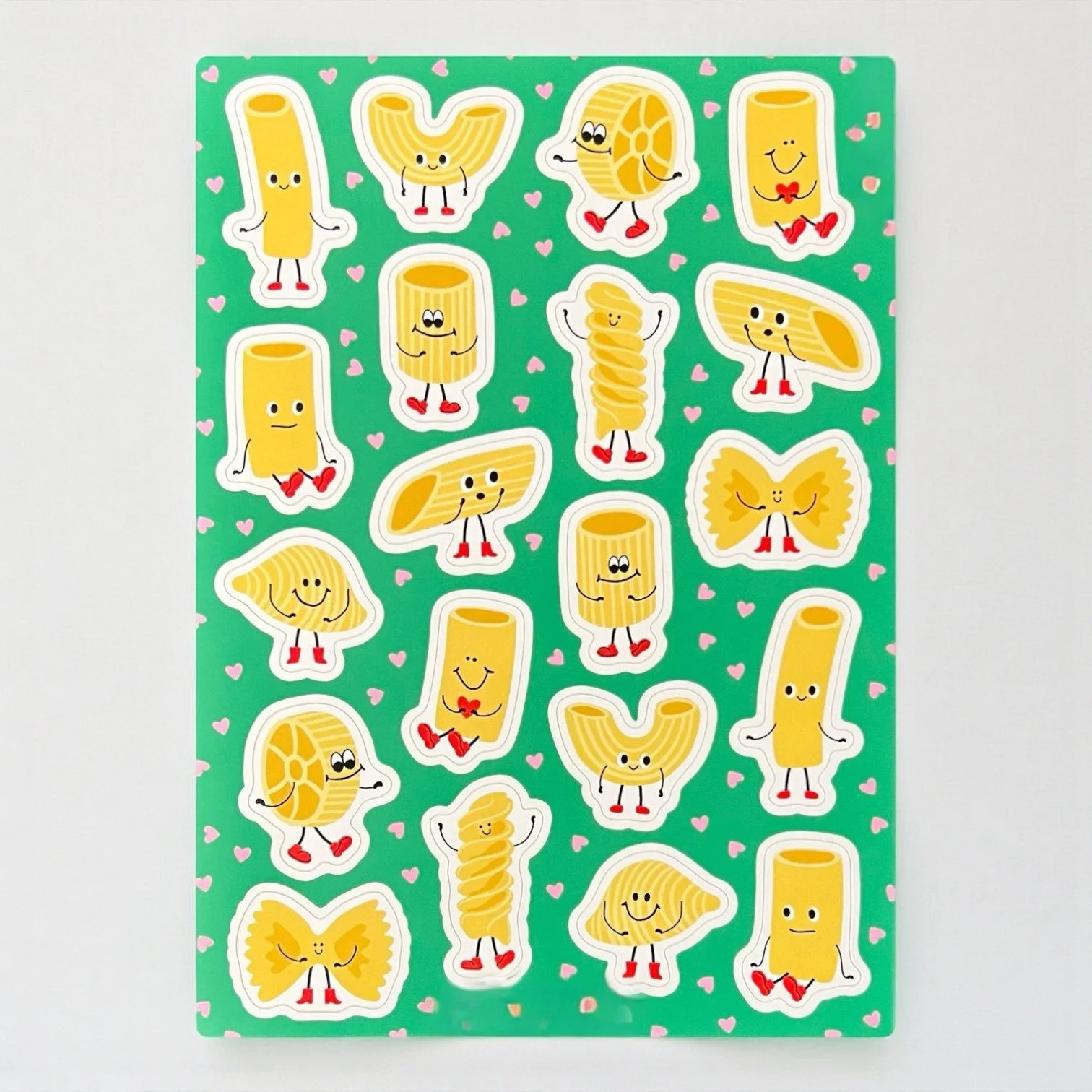 Kawaii Pasta Sticker Sheet
