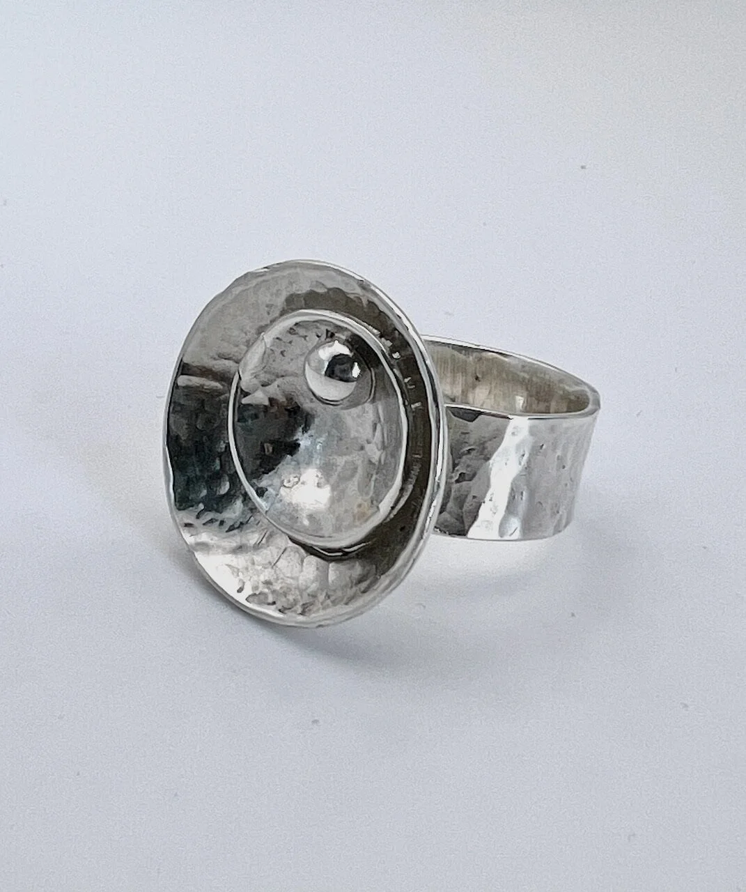 Hammered Circles and Bead Ring