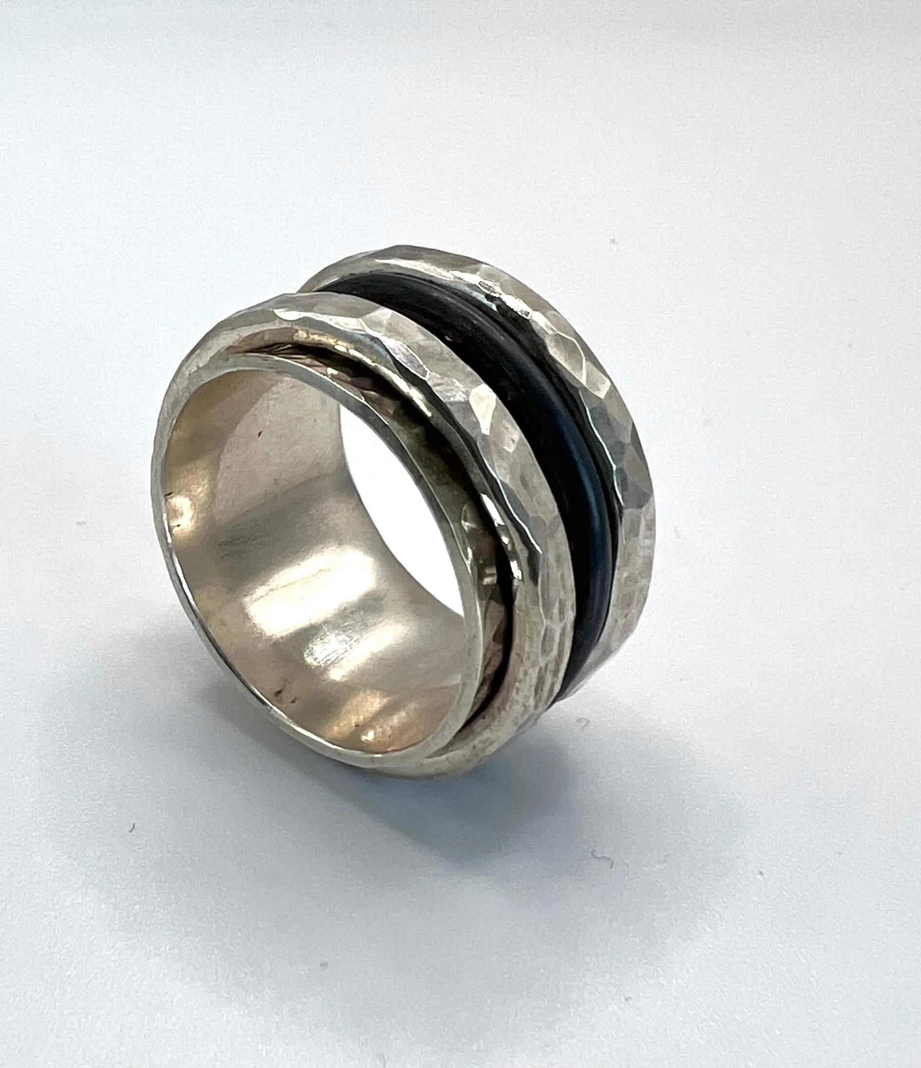 Spinner Ring With Black Band