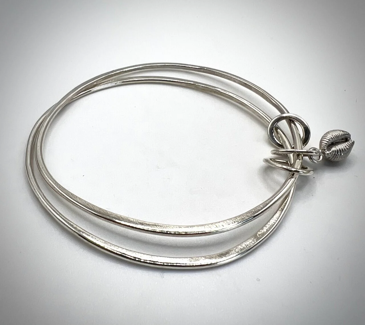 Bangle Set with Shell Charm