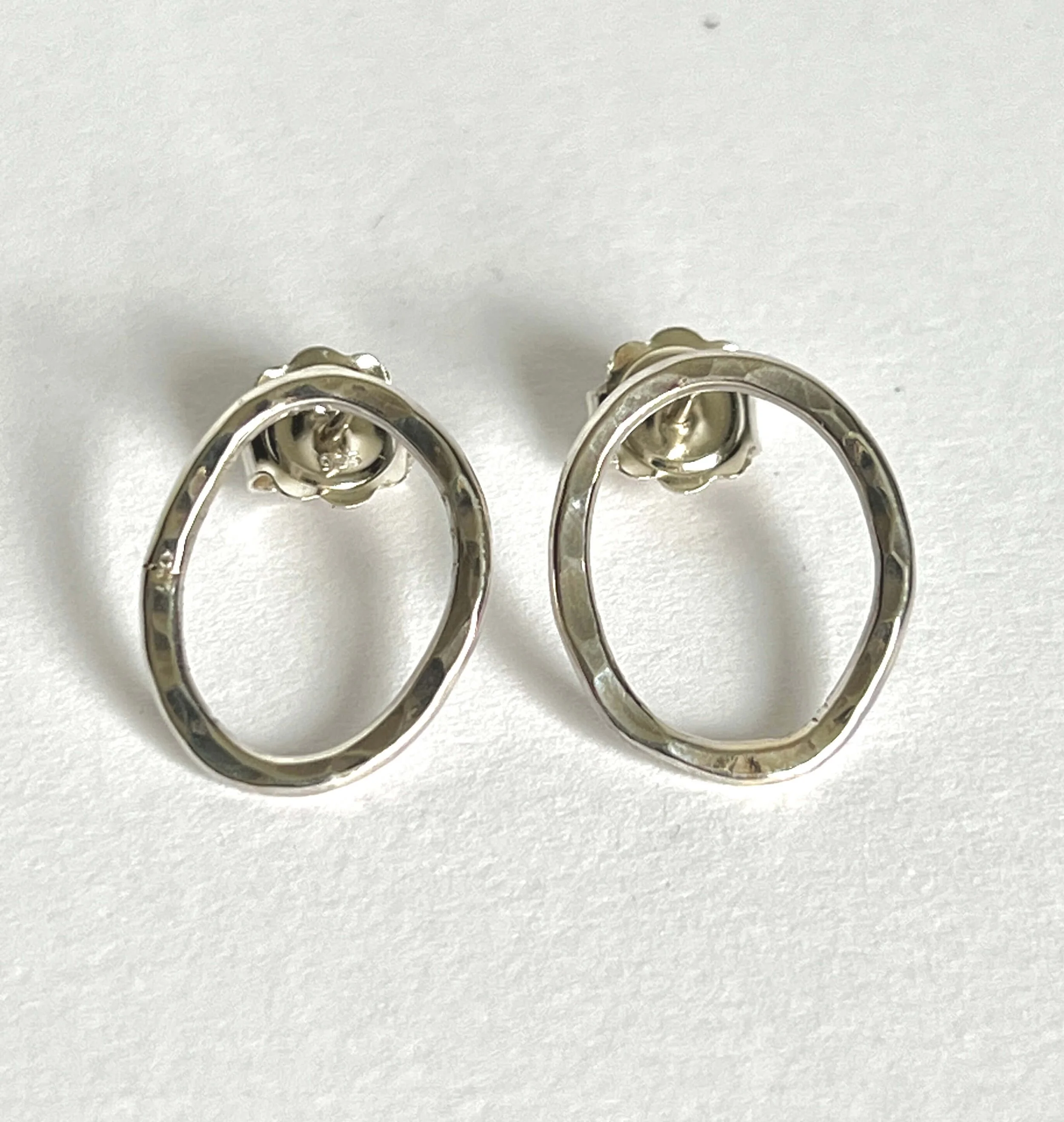 Sterling Silver Organic Stud Earrings