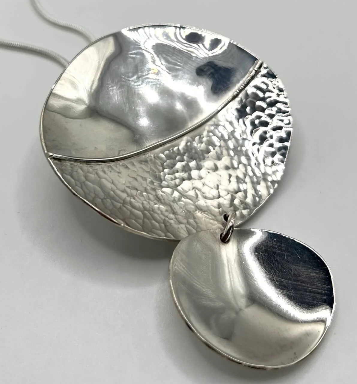 Abstract Scandinavian -style Silver pendant