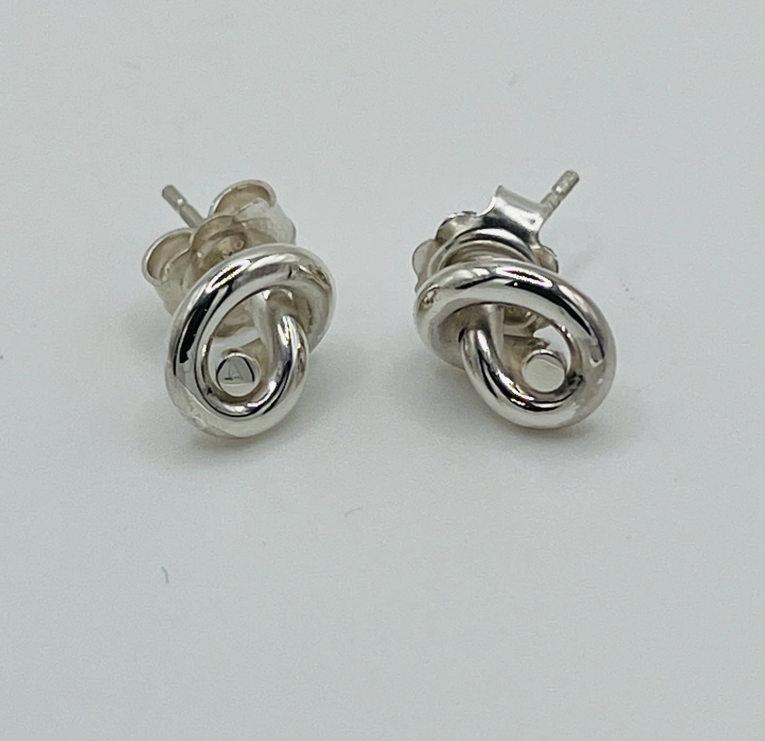 Silver knot studs