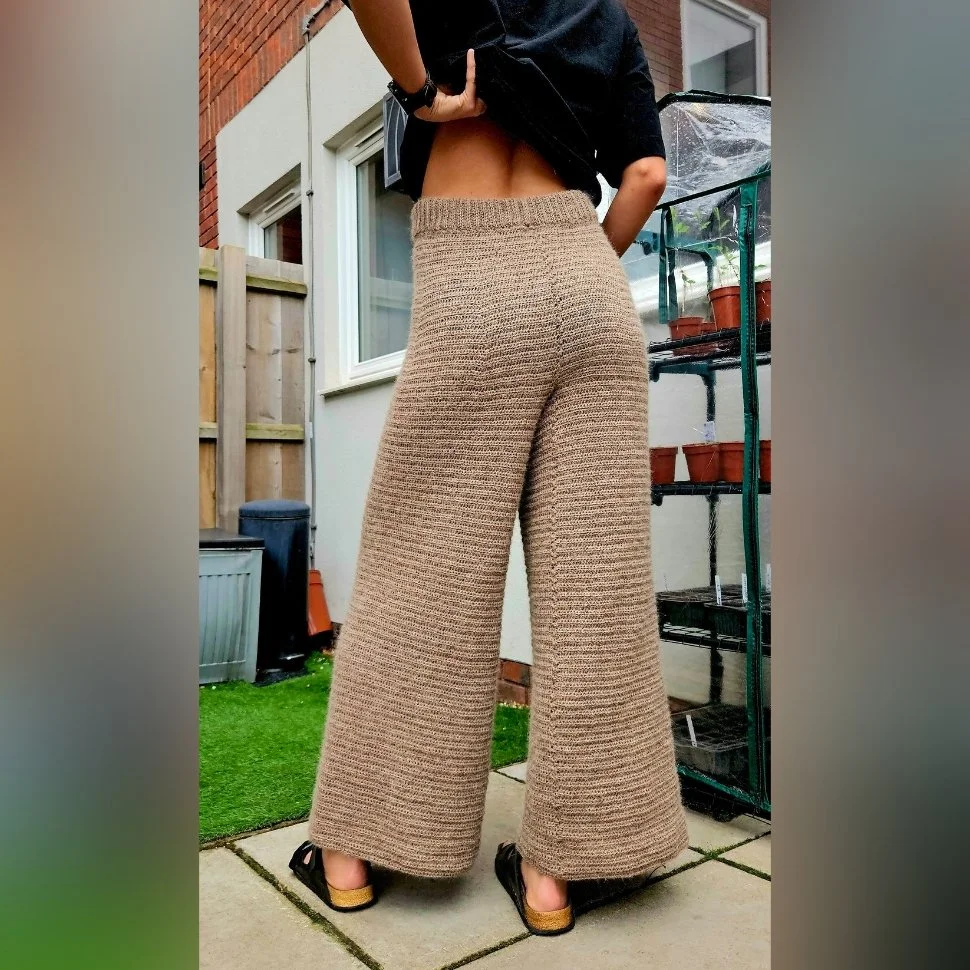 Crochet wide leg pants - crochet pattern
