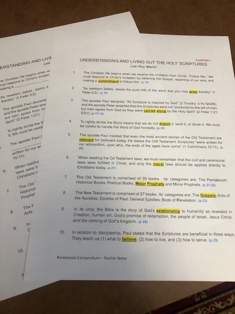 A Pentecostal Teaching Compendium Teacher/Student Note Download