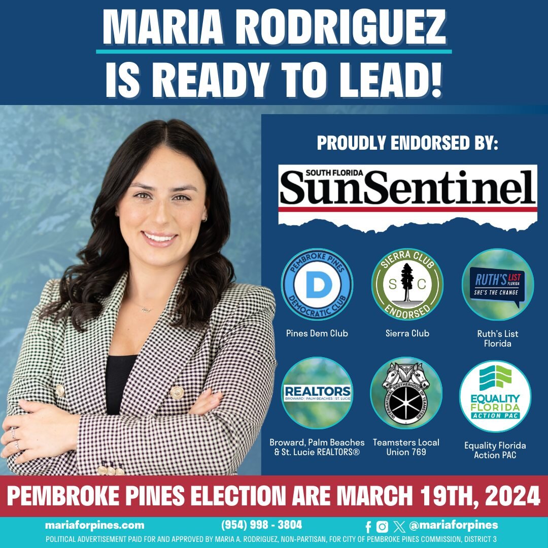 Last month, I was so humbled to receive the endorsement from our hometown newspaper -- the South Florida Sun-Sentinel. I know how important journalism and the truth are to protecting our democracy, and I don't take it lightly to receive their support