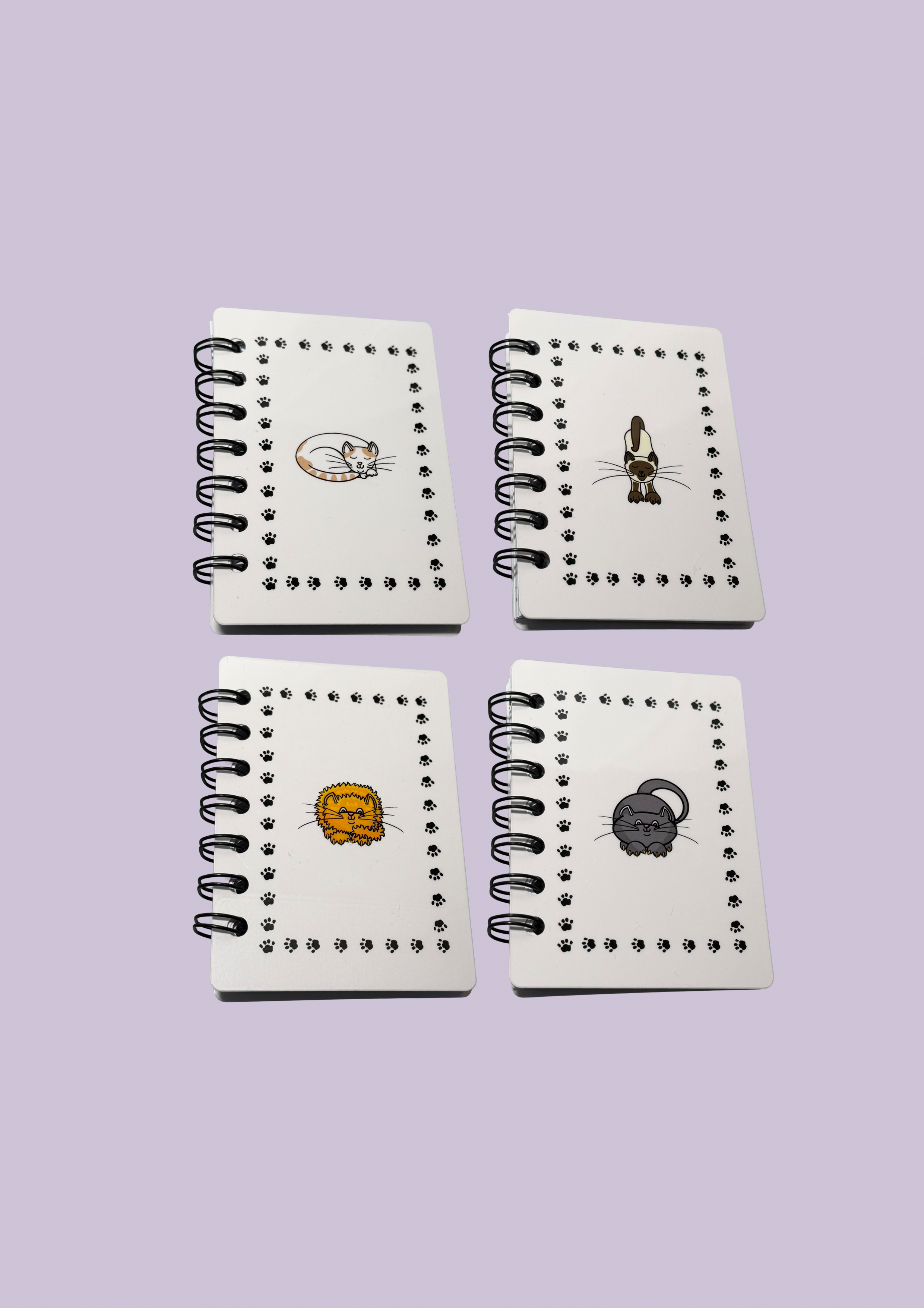 A7 Cats, wired soft case notebook, from Paws collection, 50 double sided pages 120gsm
