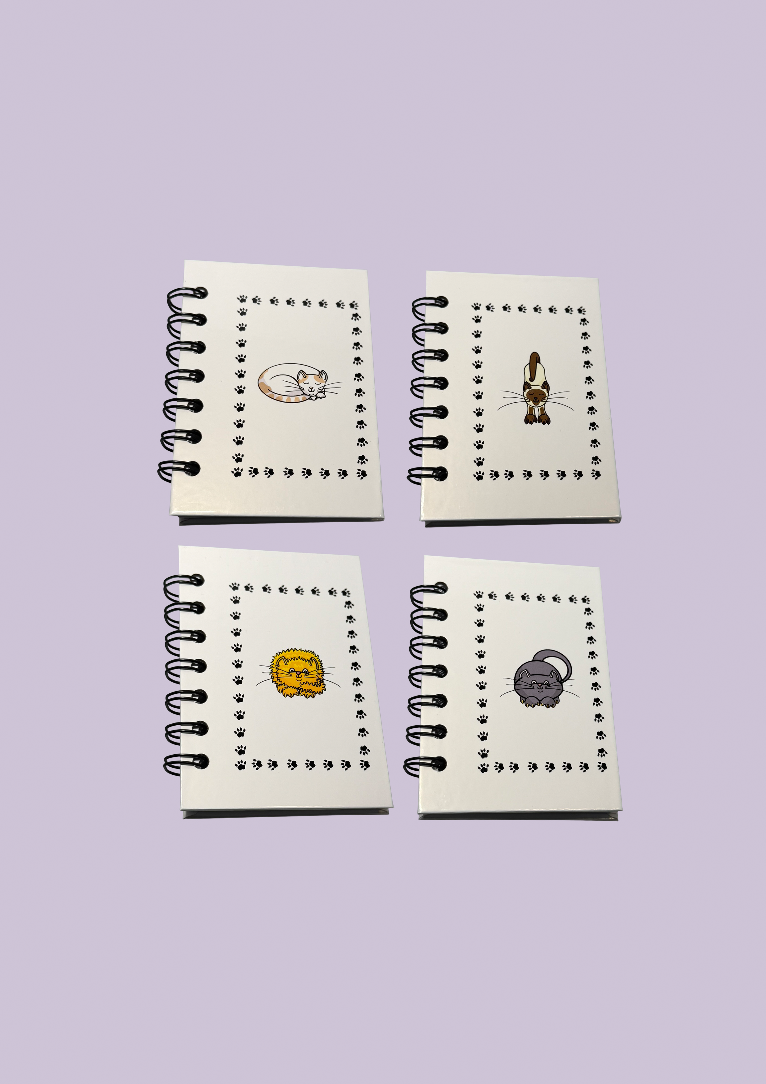 A7 Cats wired hardcase notebook, from Paws collection, 50 pages 120gsm