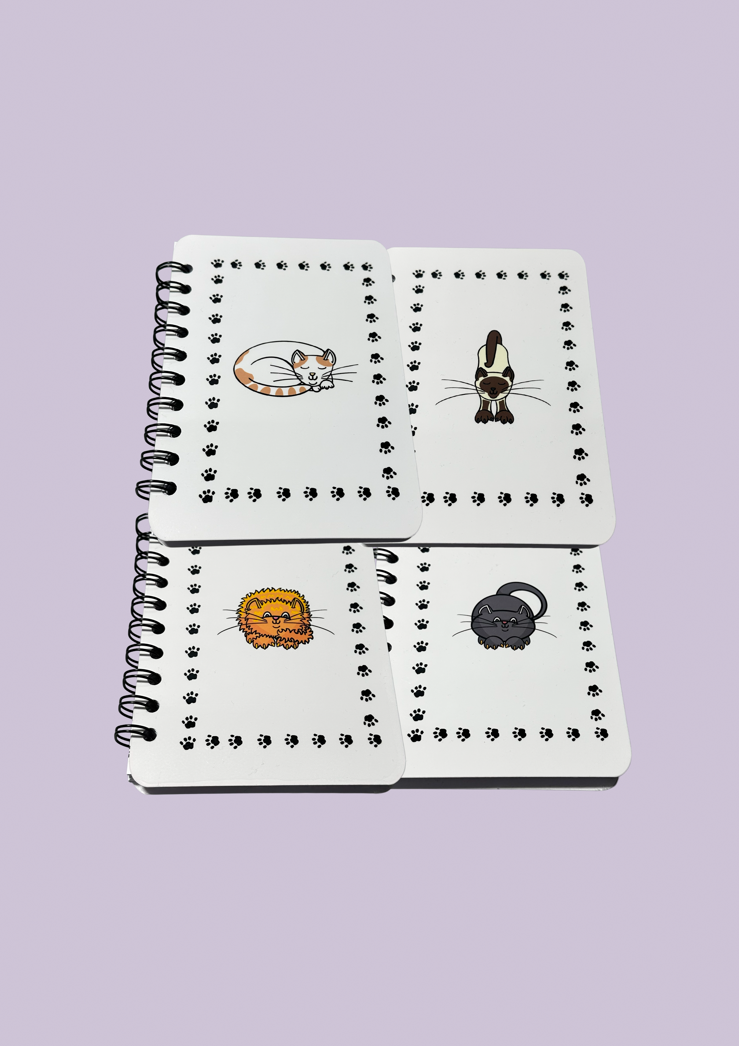 A6 Cats, wired soft case notebook, from Paws collection, 50 double sided pages 120gsm