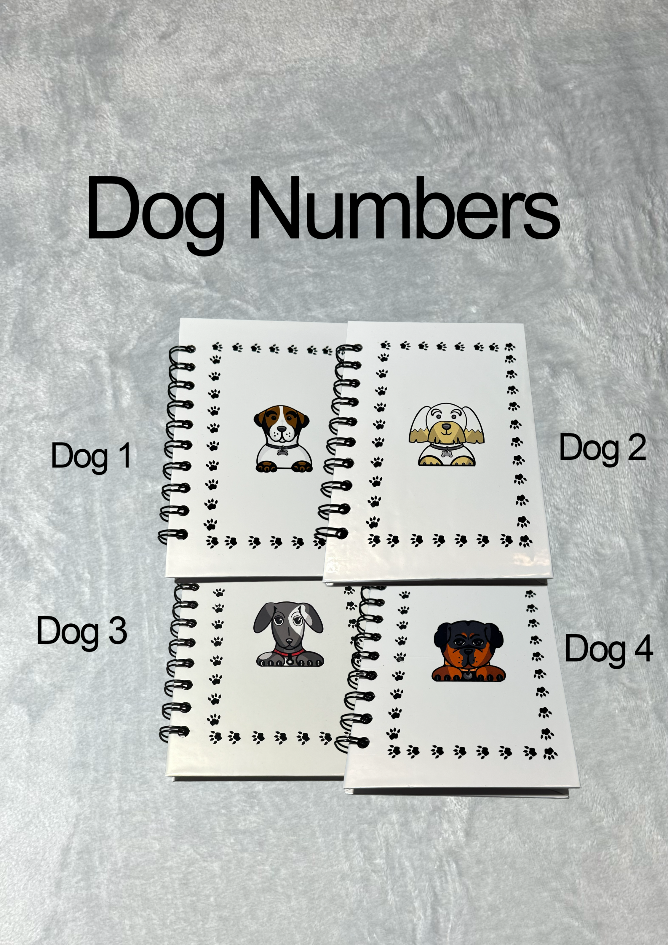 A6 Dogs wired hardcase notebook, from Paws collection, 50 pages 120gsm