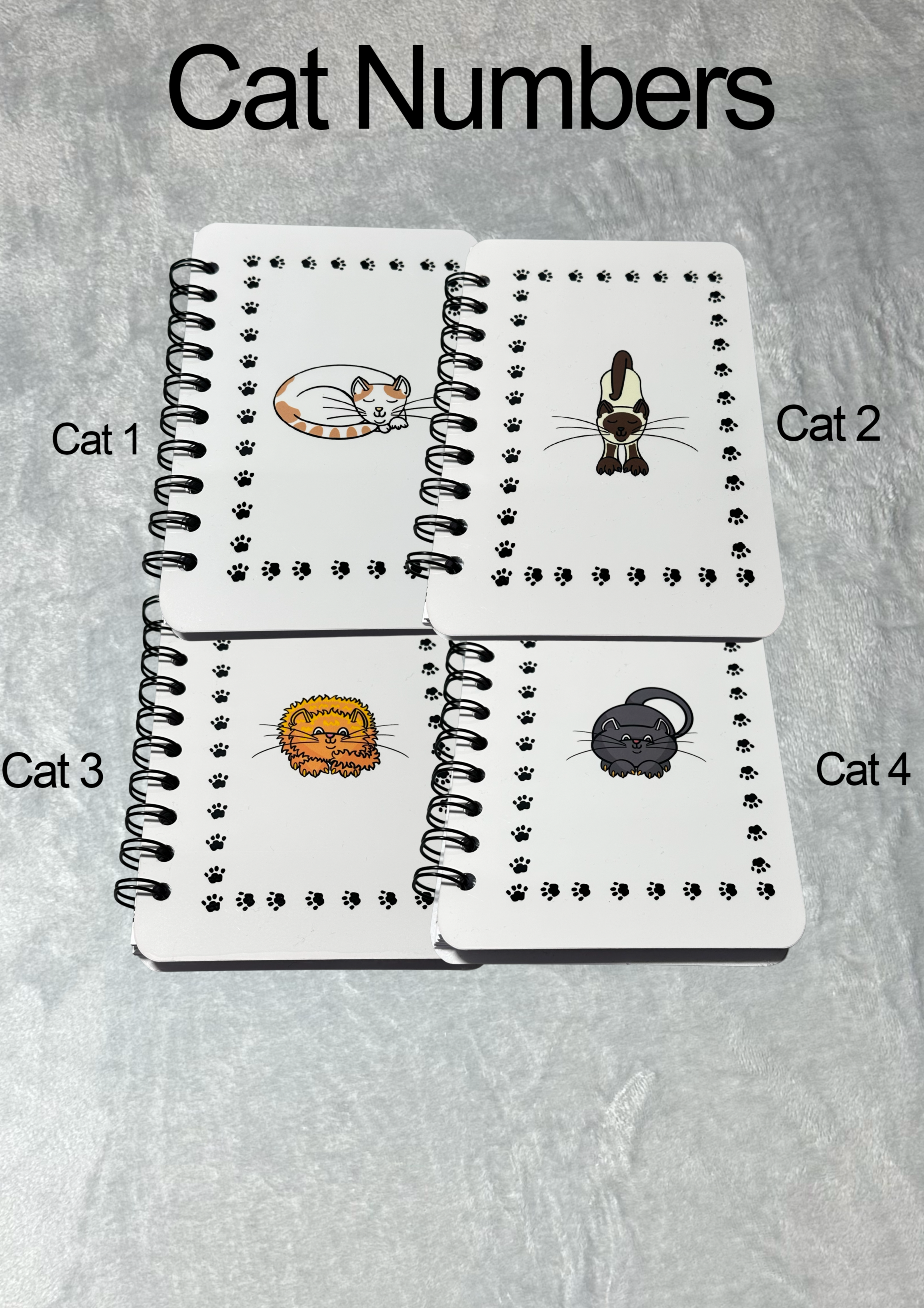 A6 Cats, wired soft case notebook, from Paws collection, 50 double sided pages 120gsm