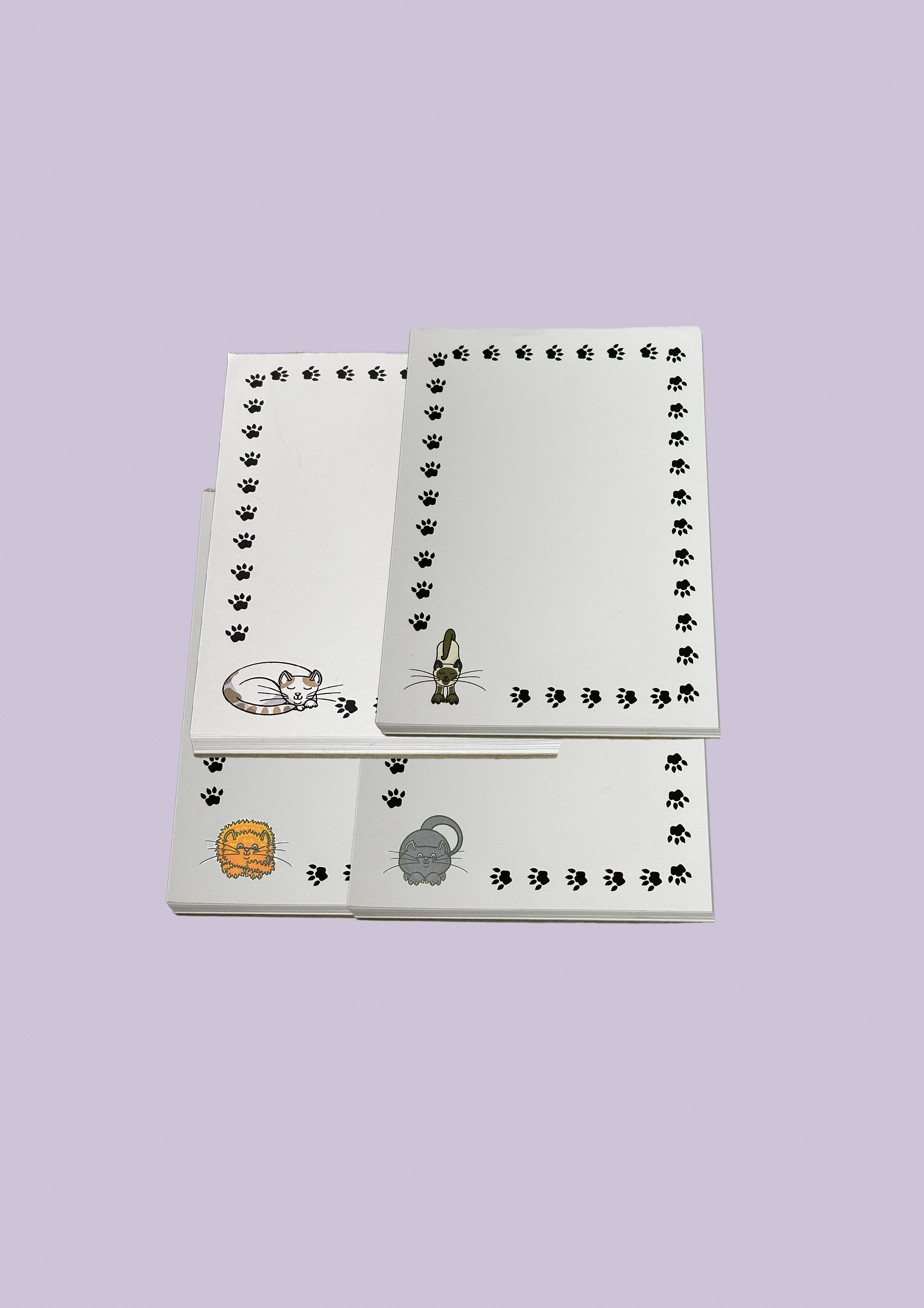 A6 Cats Notepad, choose one of my Cat Notepad from Paws collection, 50 pages 120gsm