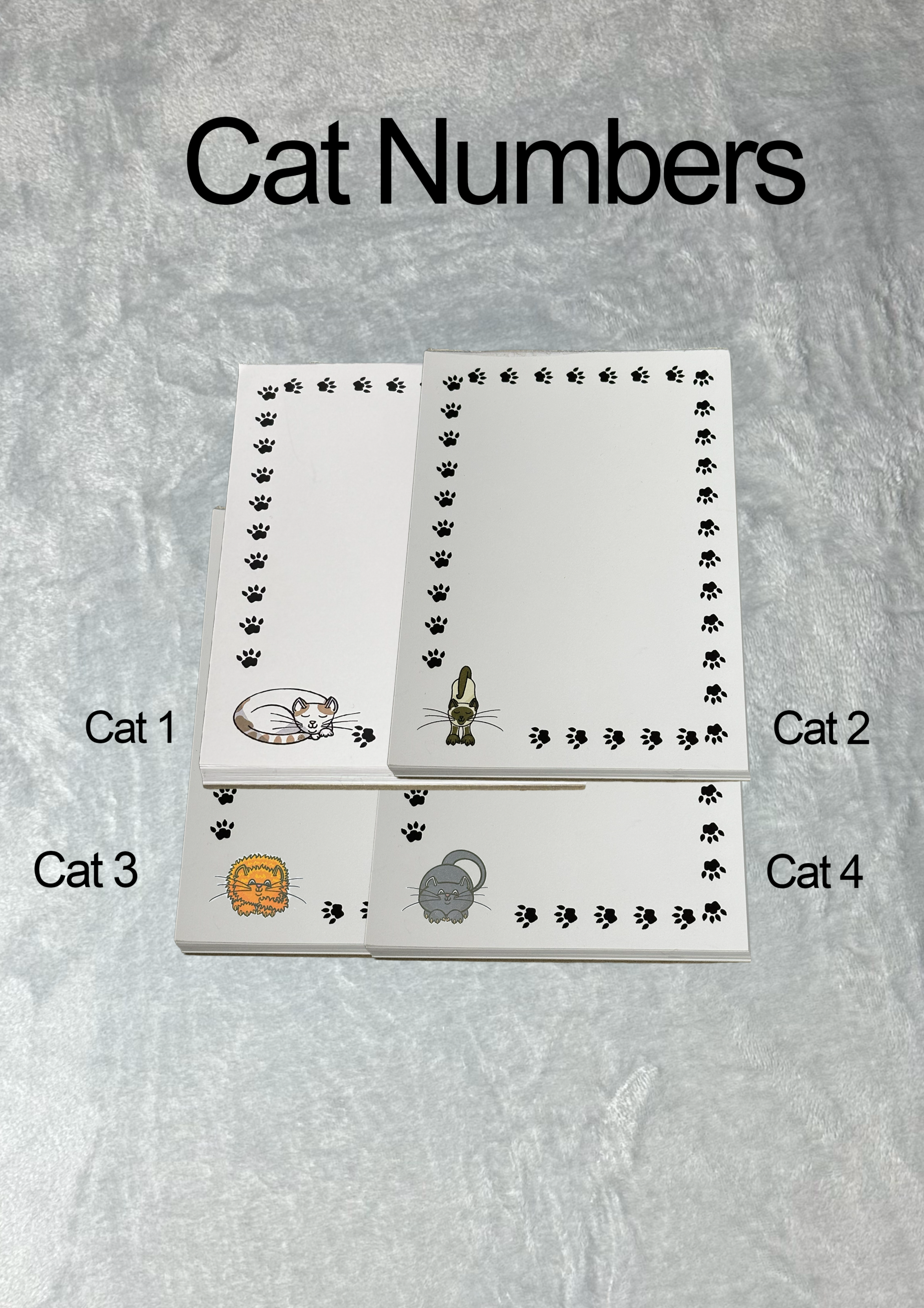 A6 Cats Notepad, choose one of my Cat Notepad from Paws collection, 50 pages 120gsm
