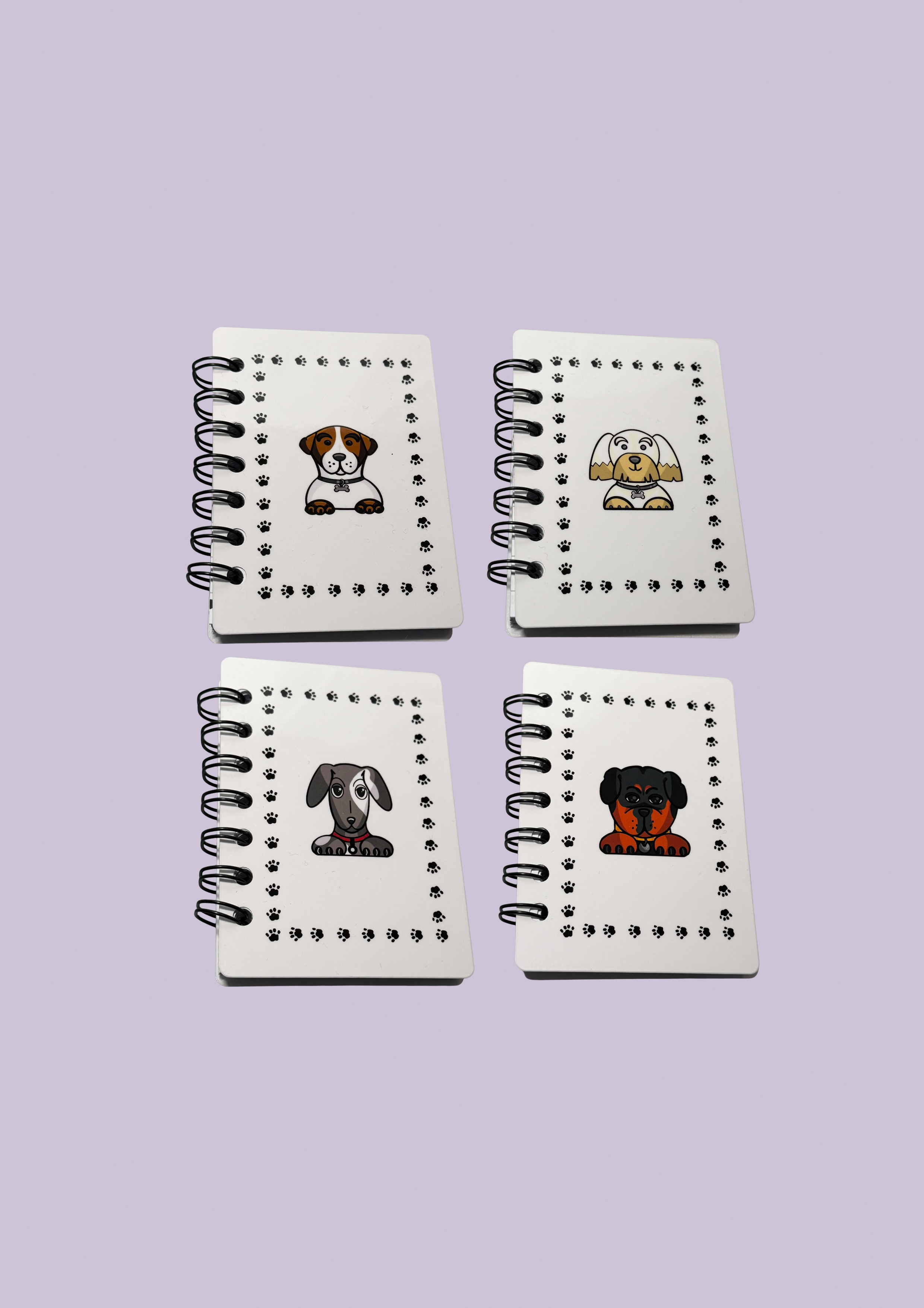 A7 Dogs, wired soft case notebook, from Paws collection, 50 double sided pages 120gsm